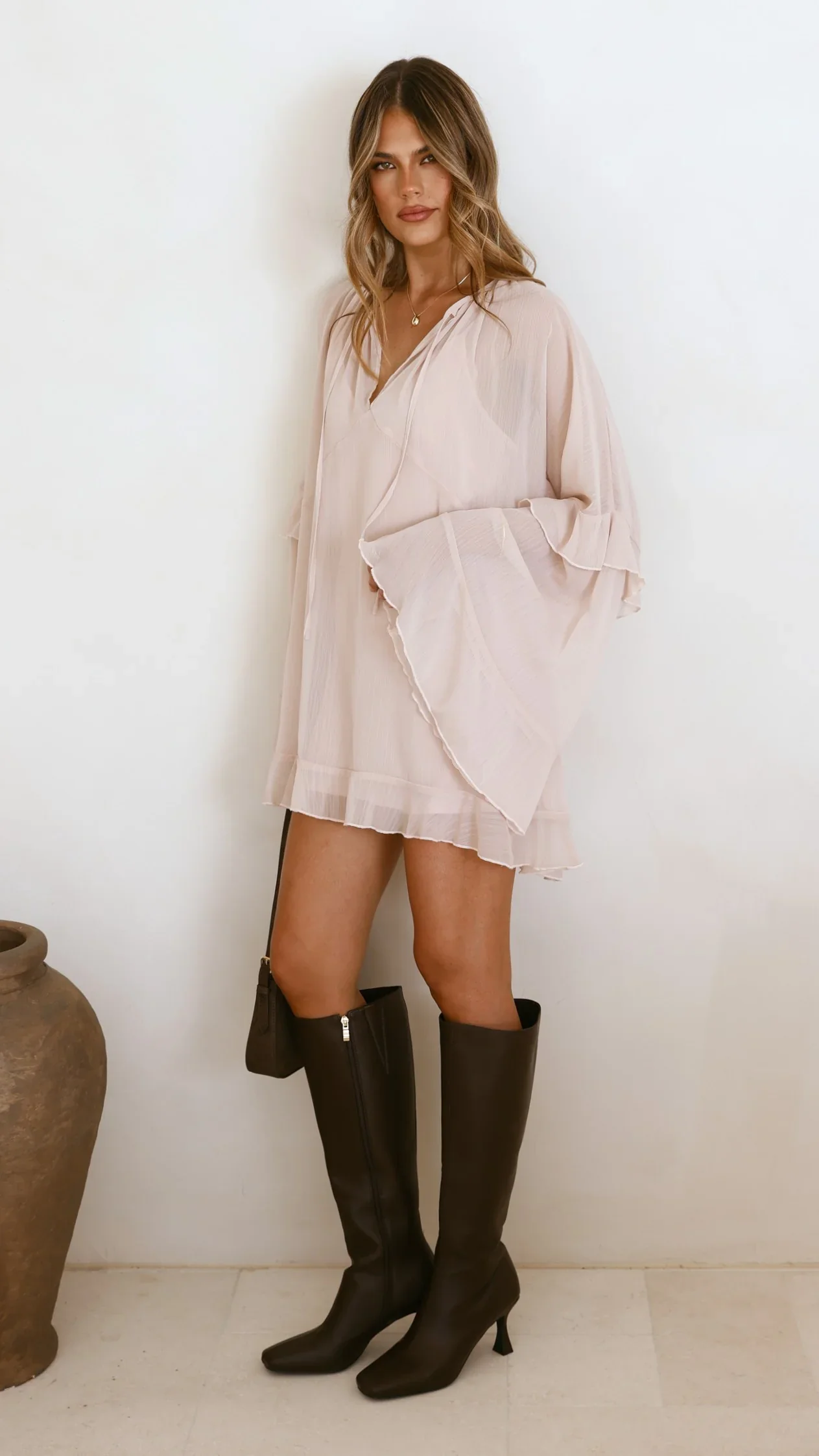 Leera Mini Dress - Nude