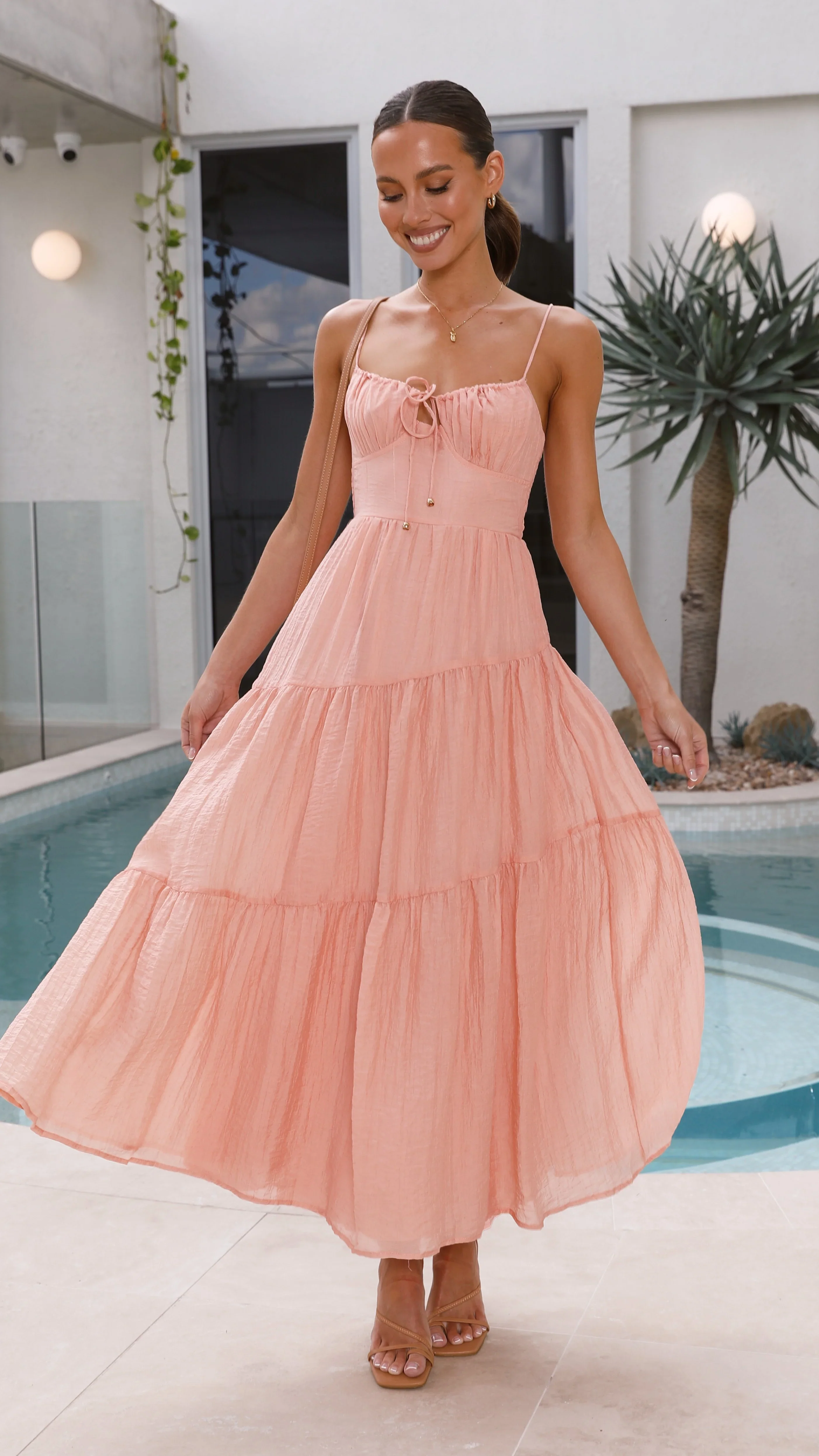 Cove Maxi Dress - Apricot