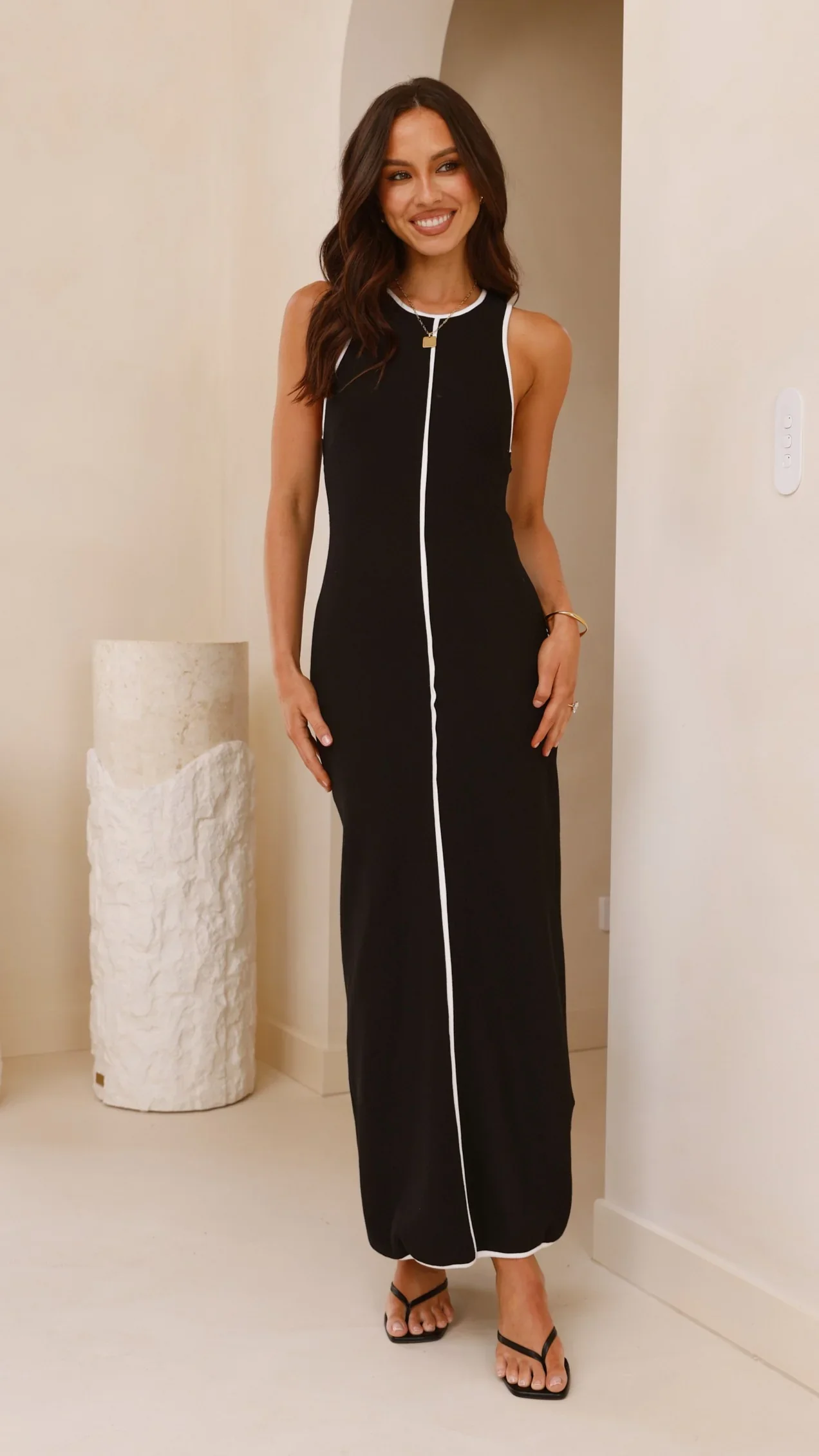 Milli Maxi Dress - Black/White