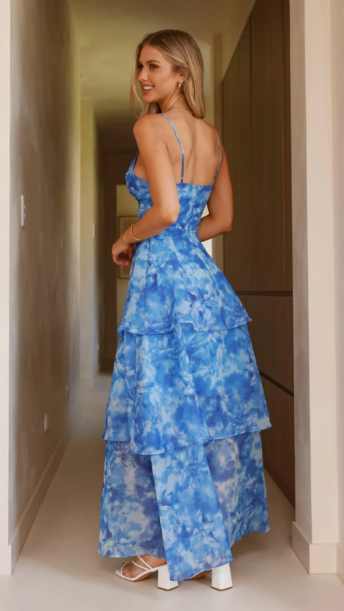 Kelli Maxi Dress - Blue Floral