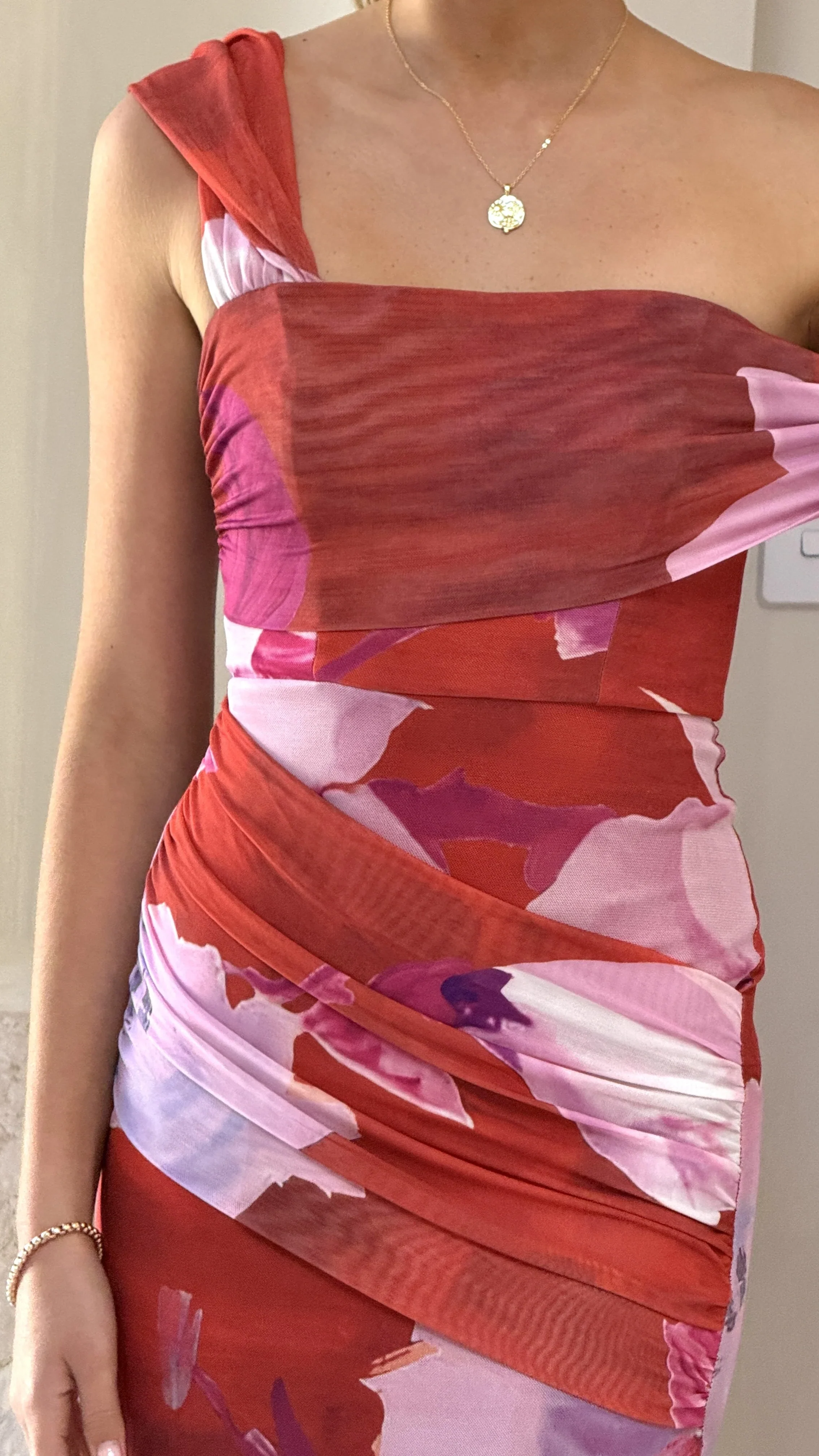 Lena Maxi Dress - Red/ Pink Floral