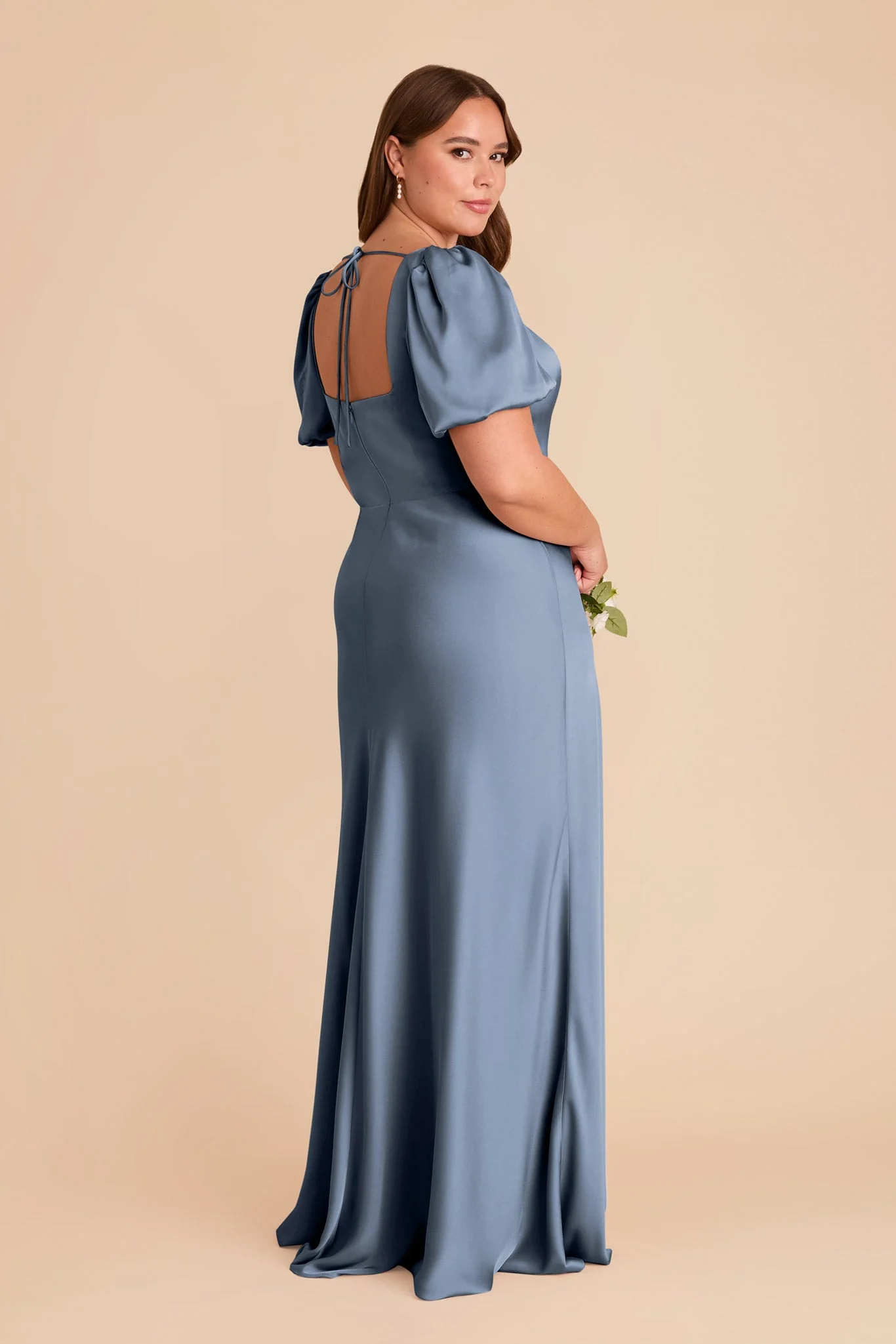 Judy Matte Satin Dress - French Blue