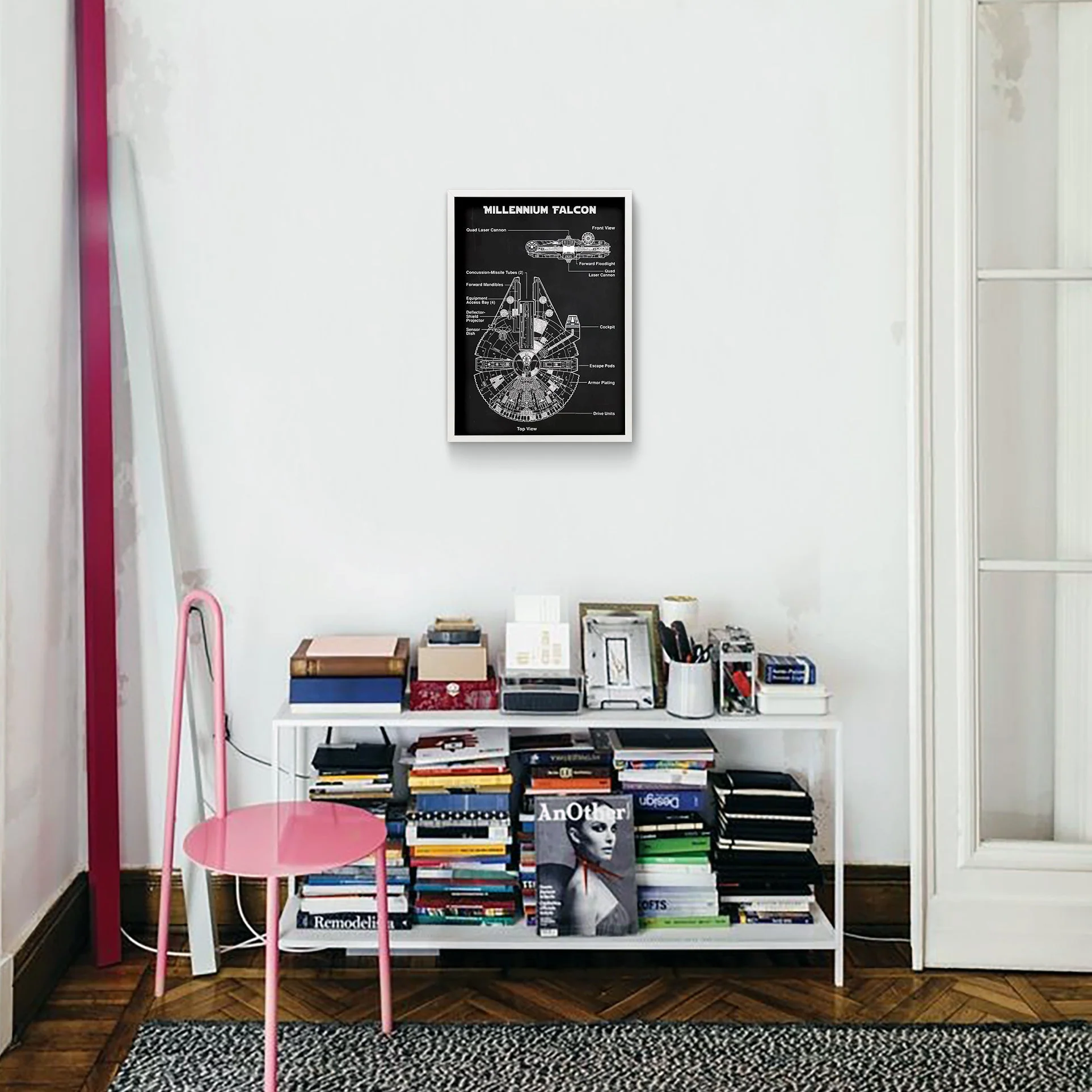 Millennium Falcon Chalkboard Poster