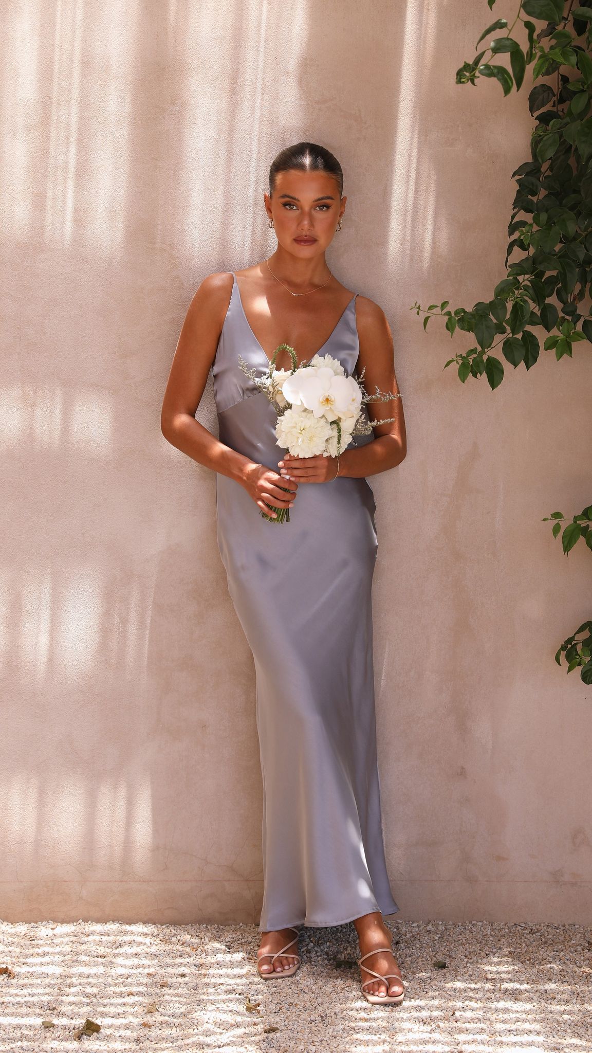 Ziah Maxi Dress - Steel Blue