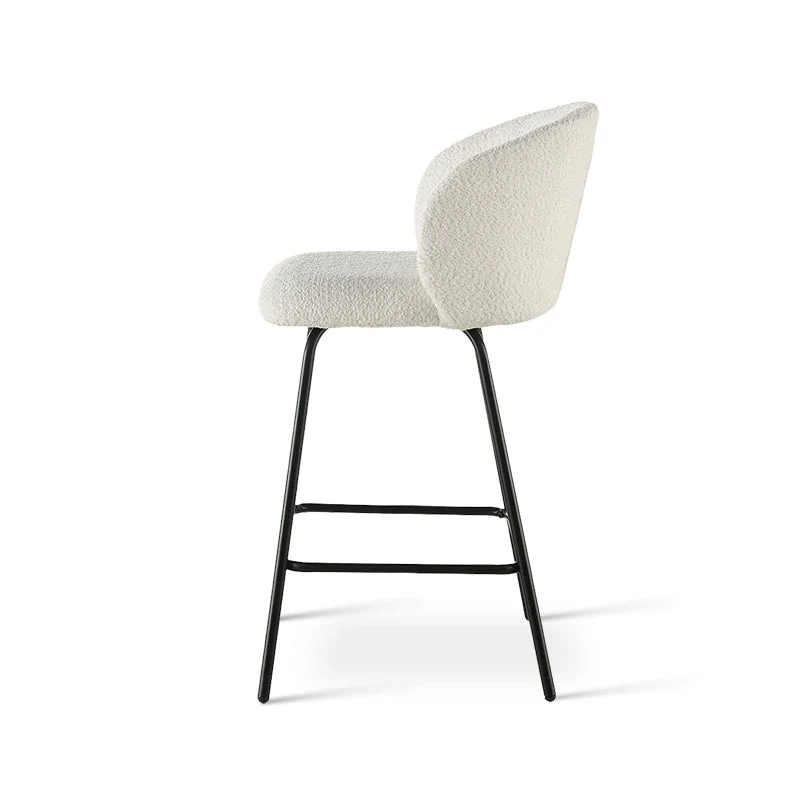 Taburete de bar Yasin [Juego de 2] [Tela Boucle] [65 cm]