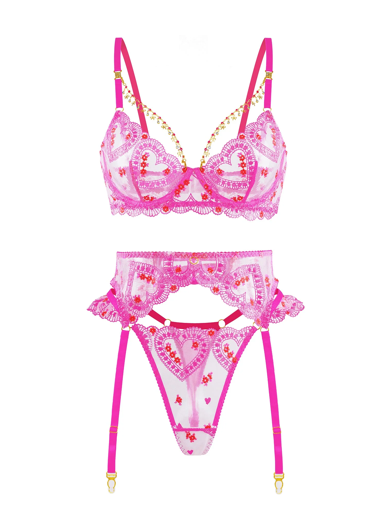 Gabrielle Love Chain Lingerie Set