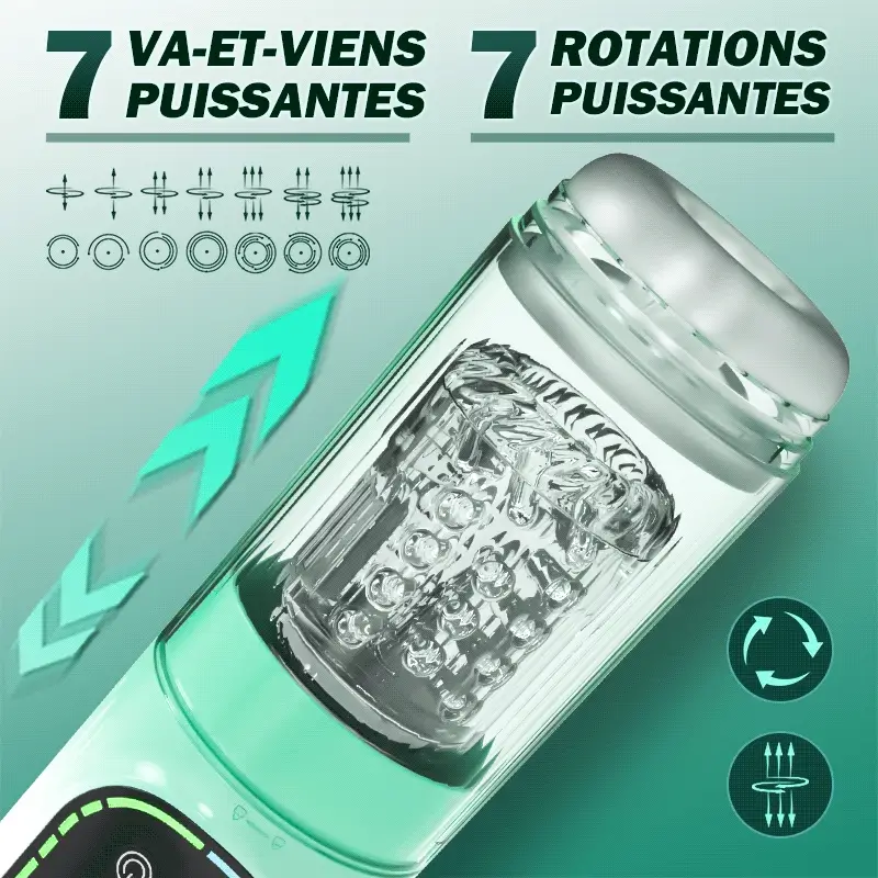 STARRY GAZE 4 EN 1 rotative à succion et vibrante pour hommes Masturbateur Cup