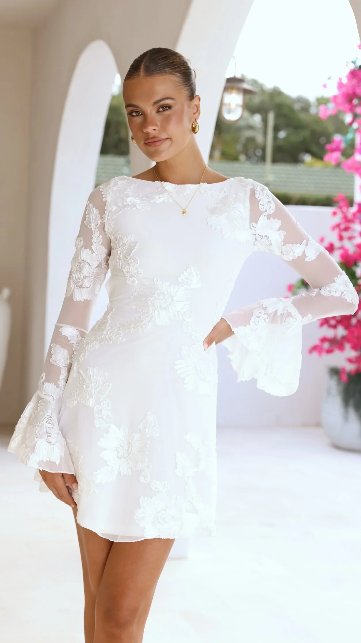 Lanesia Mini Dress - White