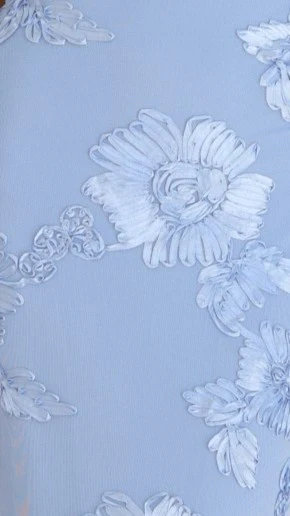 Nikova Maxi Dress - Blue Embroidery