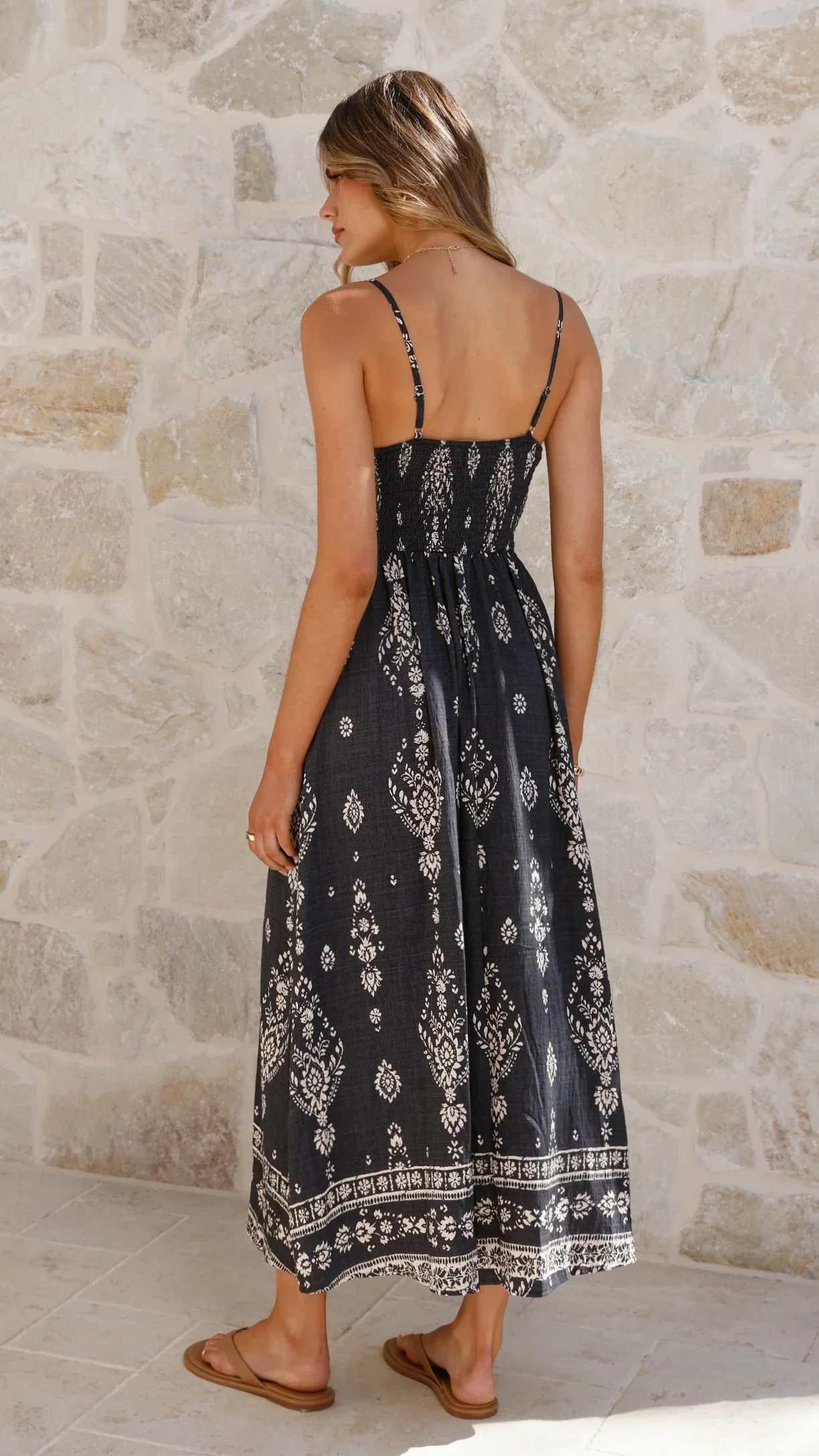 Samara Maxi Dress - Black/Cream