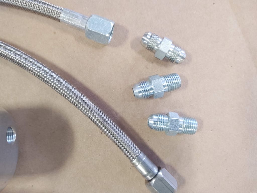 BIG DOG MOTORCYCLES POL BILLET OIL COOLER KIT w/ STASH TUBE BRACKETS STRAIGHT