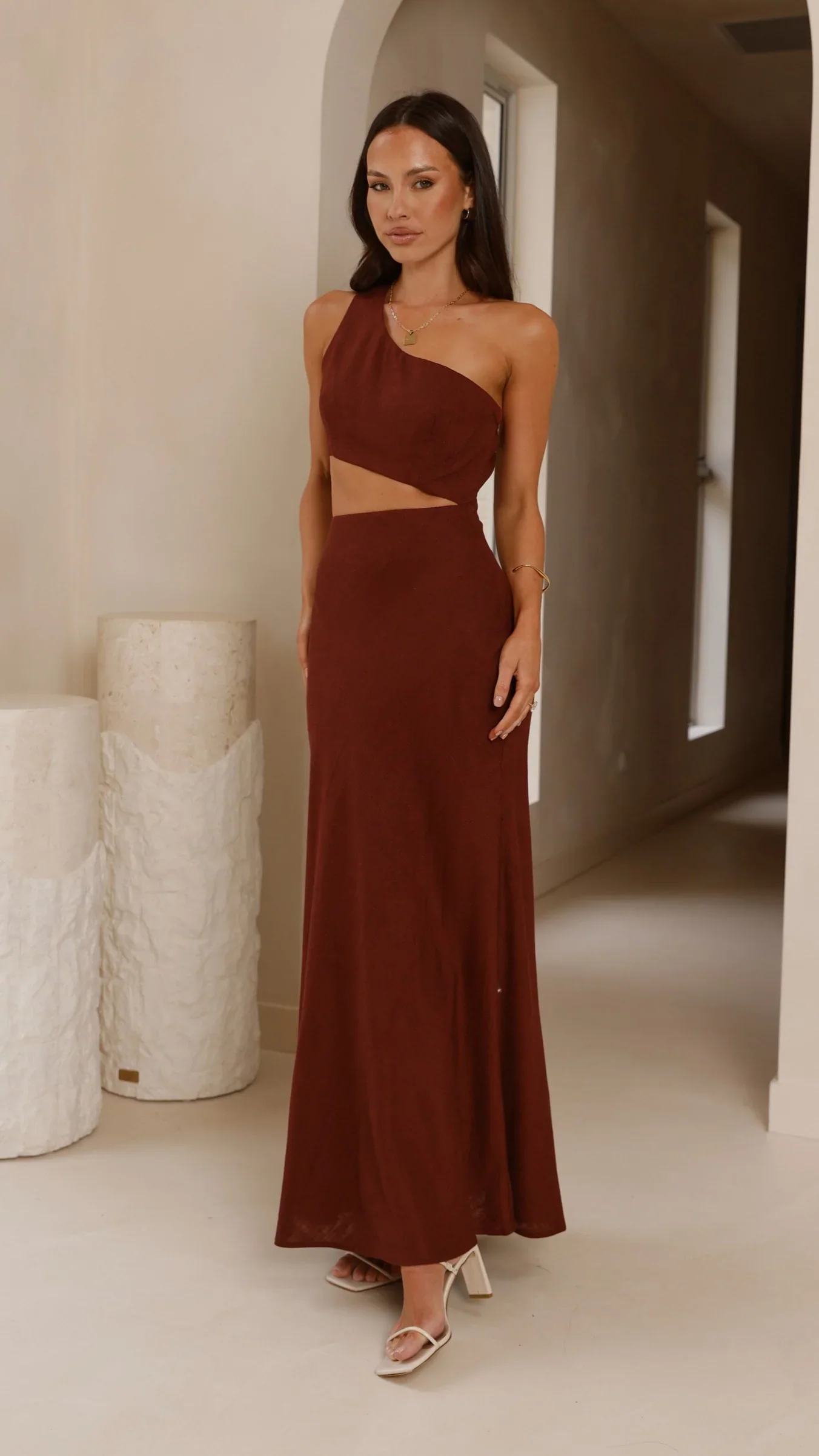 Abia Maxi Dress - Chocolate