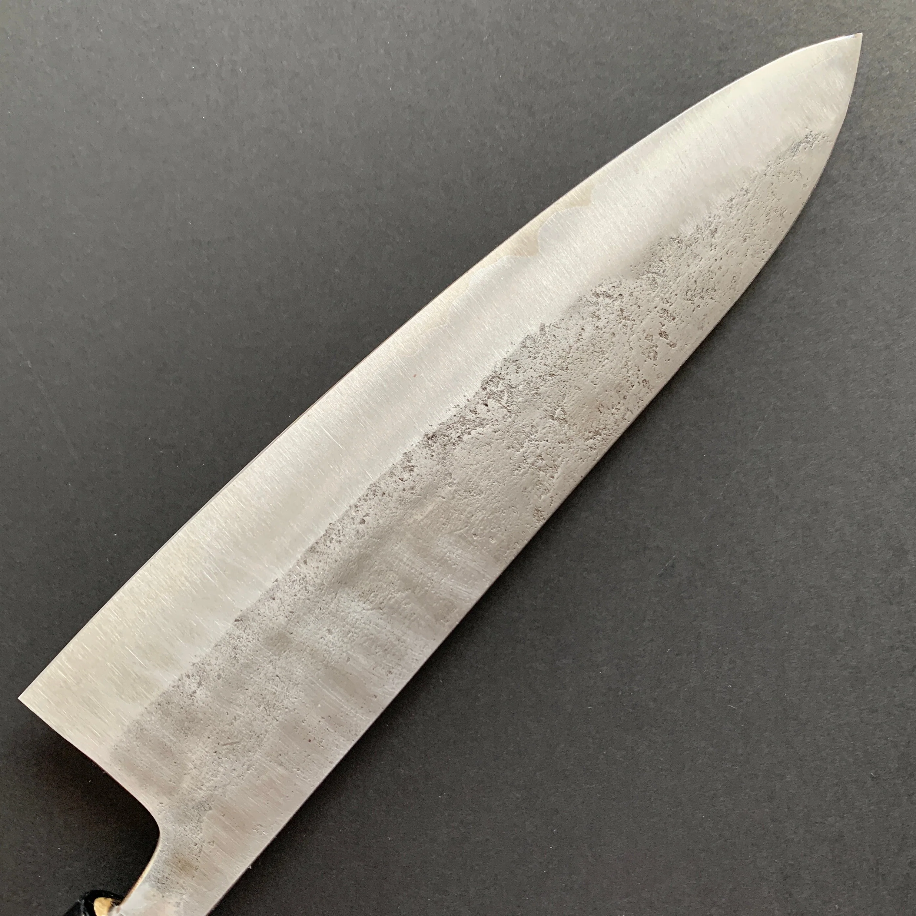 Gyuto knife, Shirogami 1 with stainless steel cladding, Nashiji finish, Nashiji range, wa handle - Fujiwara
