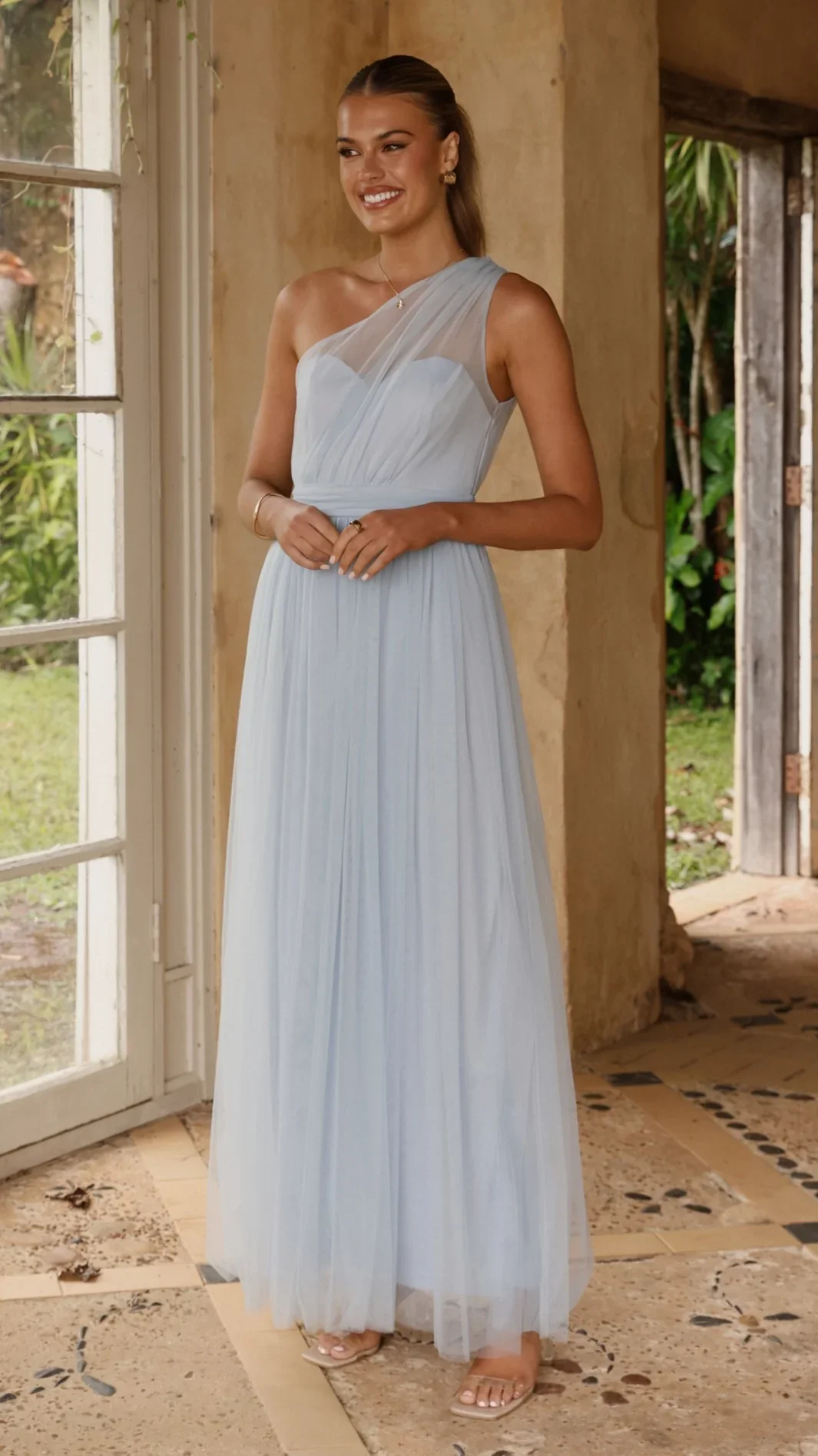 Talissa Tulle Maxi Dress - Blue