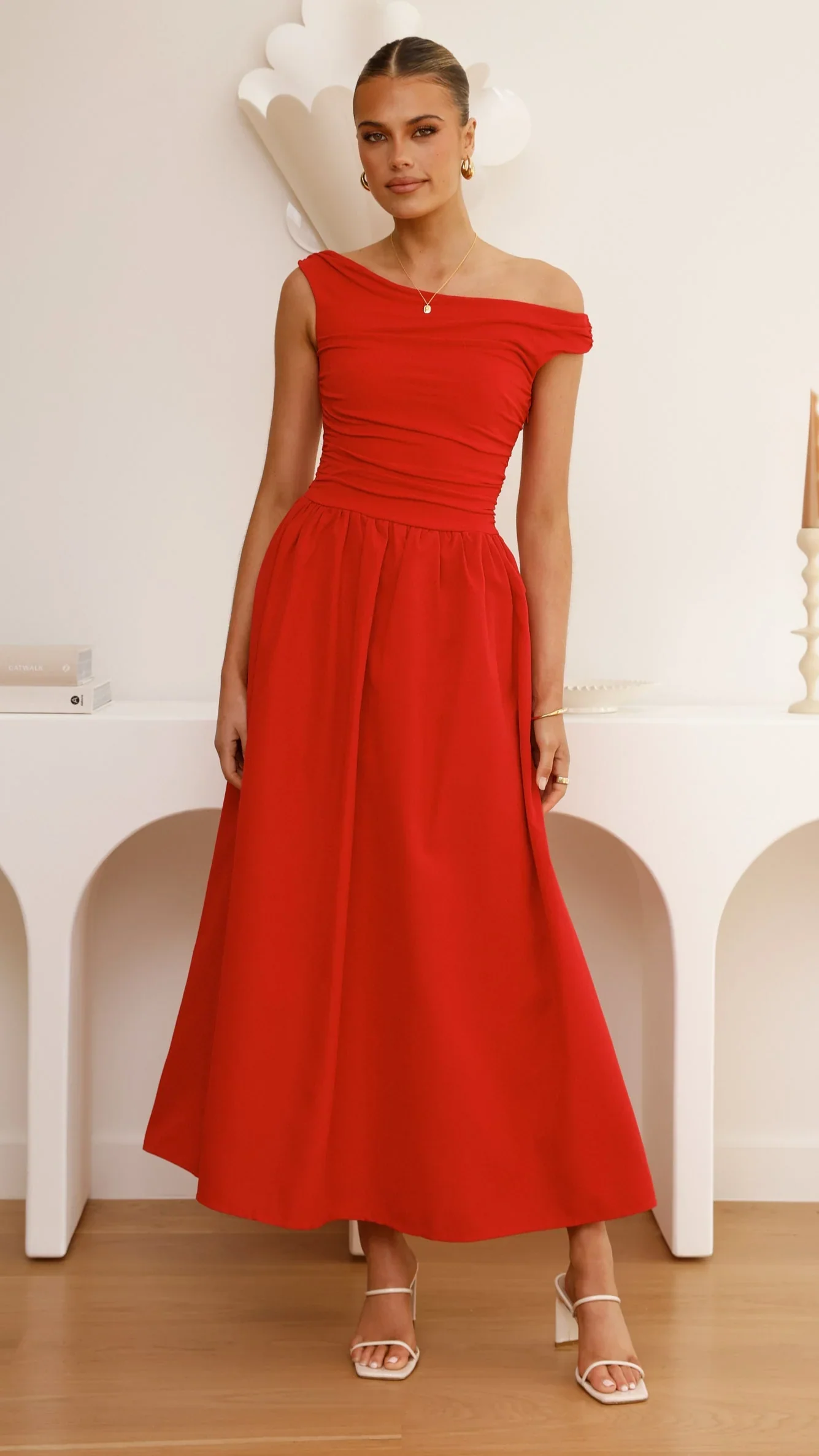 Immy Midi Dress - Red