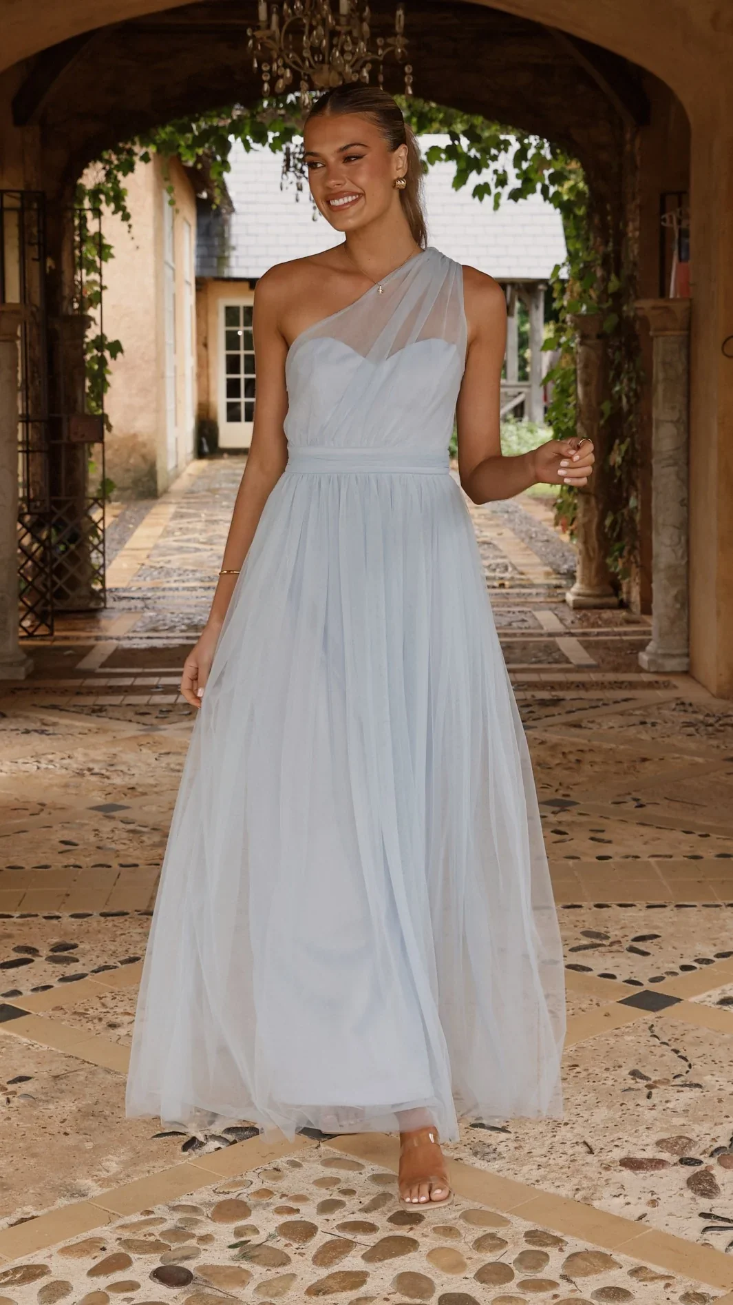 Talissa Tulle Maxi Dress - Blue