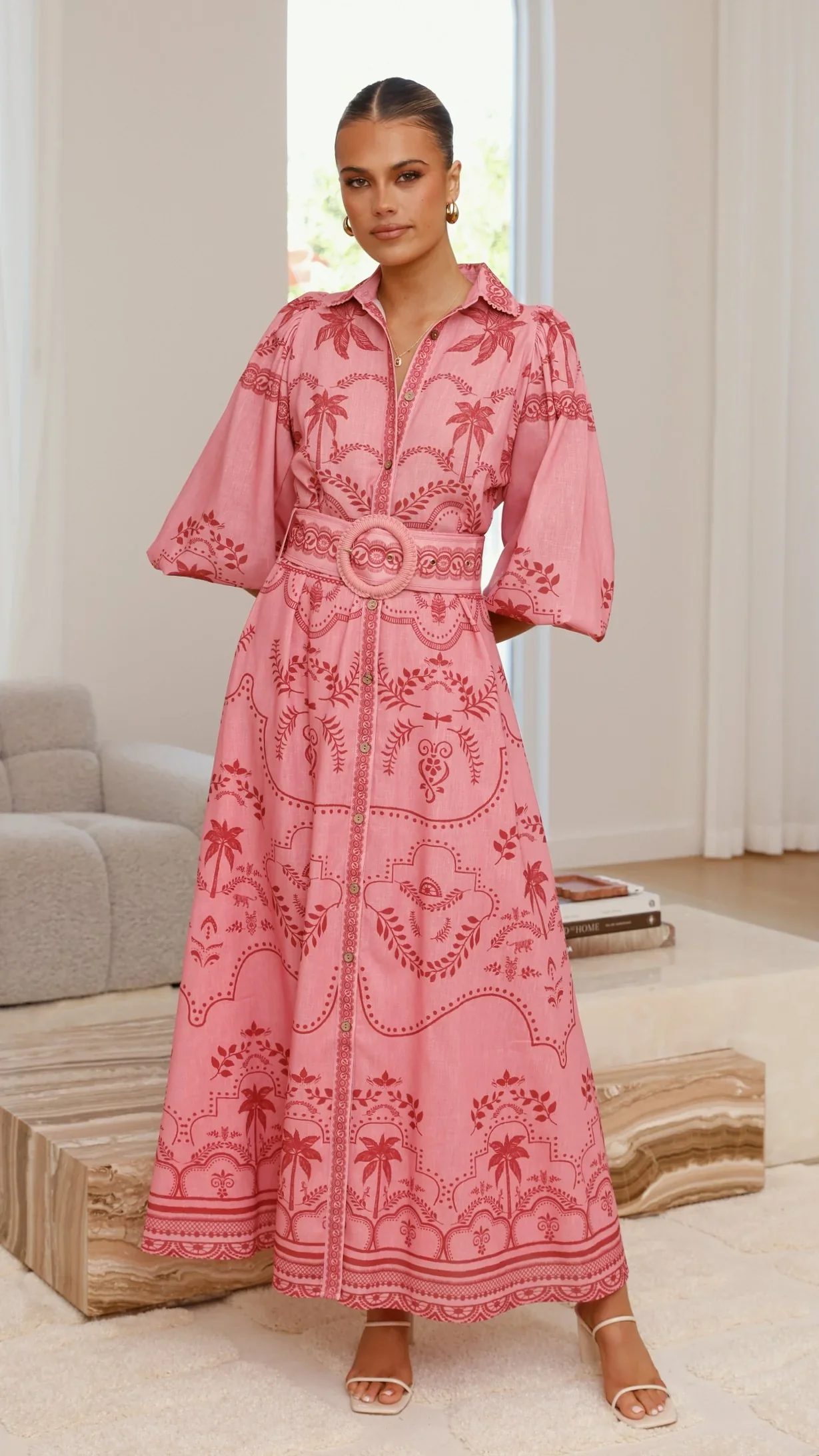 Xander Long Sleeve Maxi Dress - Mulberry