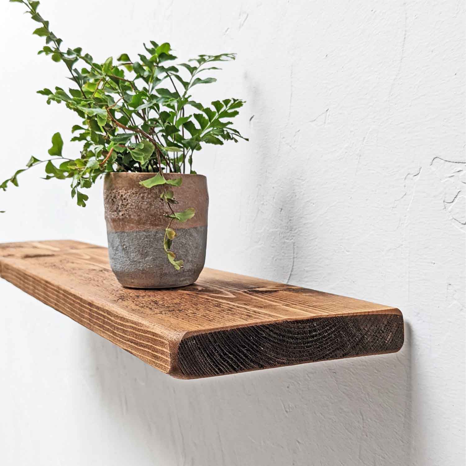 Rustic Floating Shelf | Thin | 15cm Depth