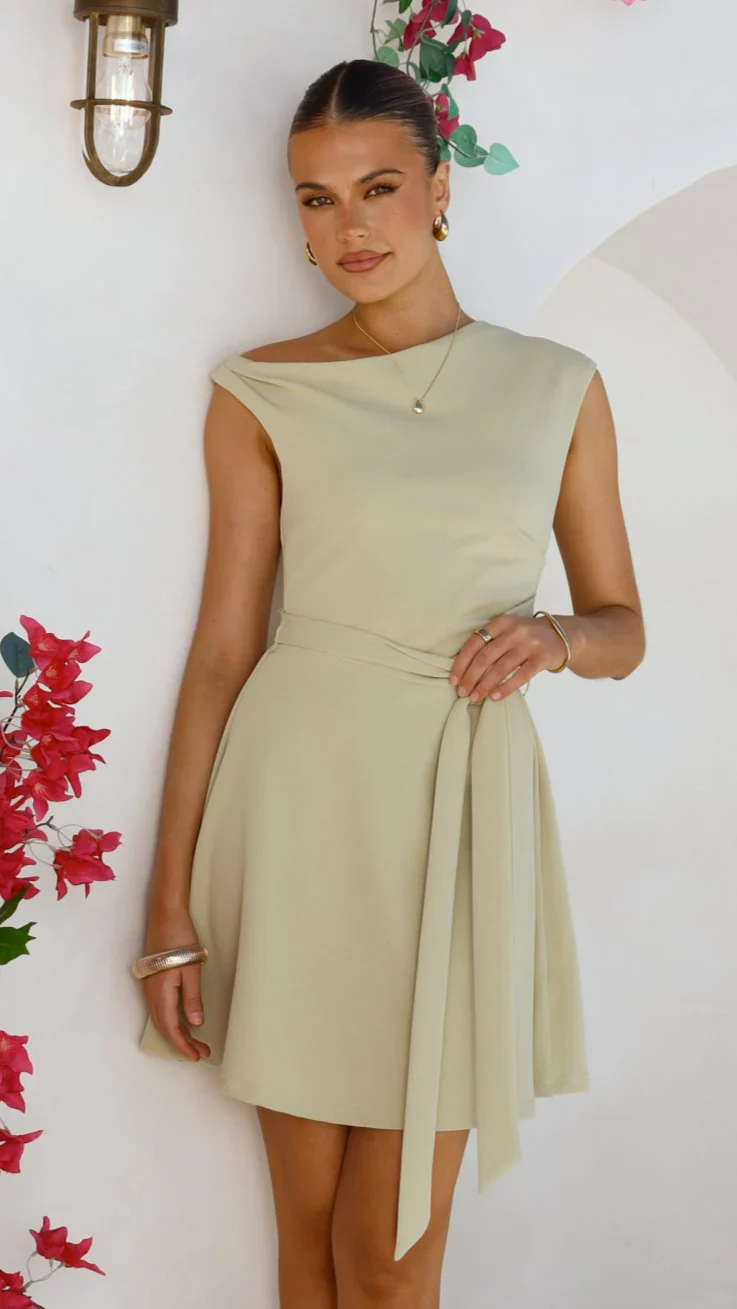 Gem Mini Dress - Sage