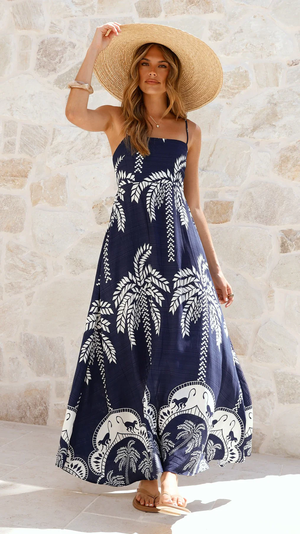Jaylene Maxi Dress - Navy Bahamas