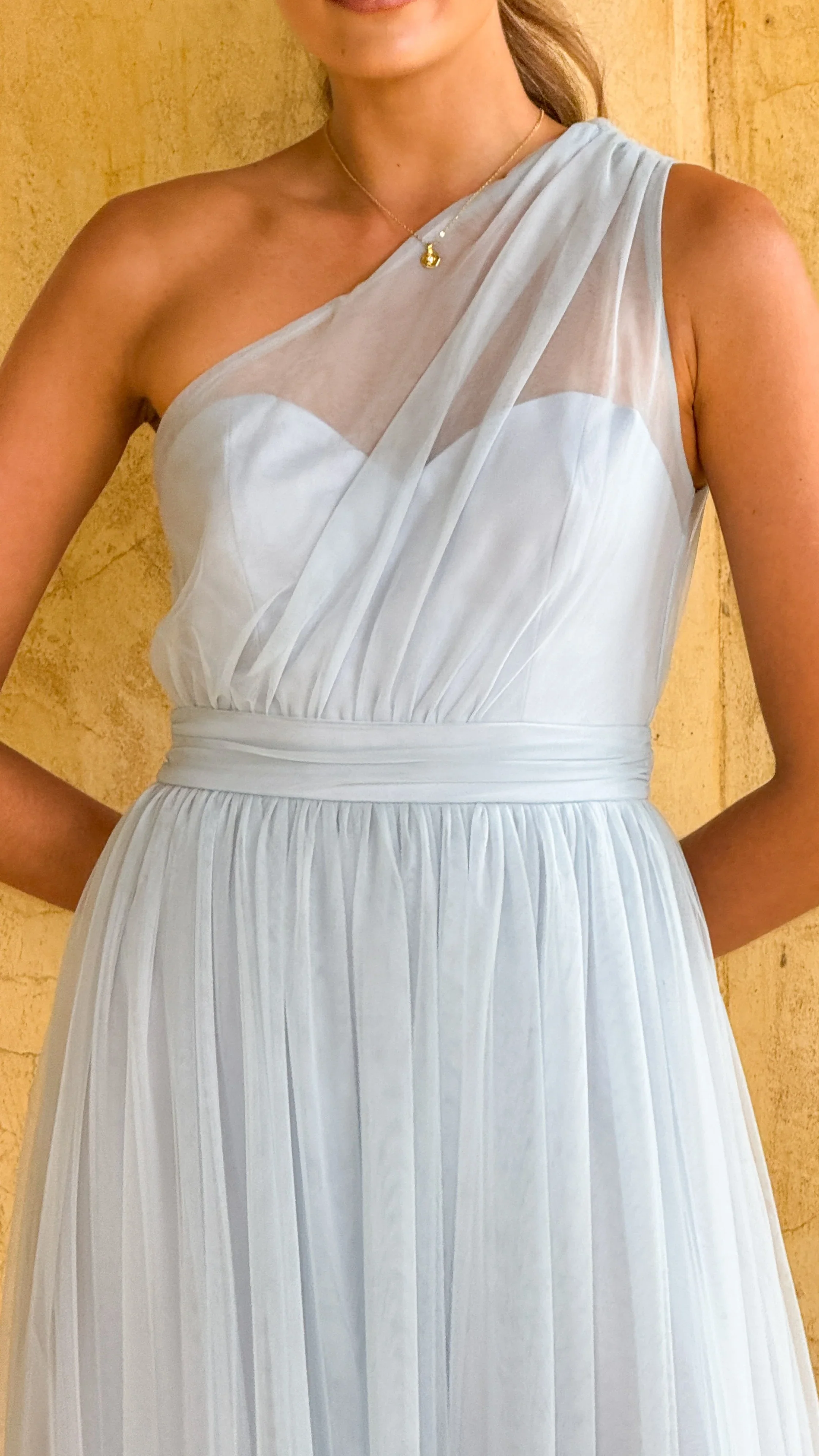 Talissa Tulle Maxi Dress - Blue
