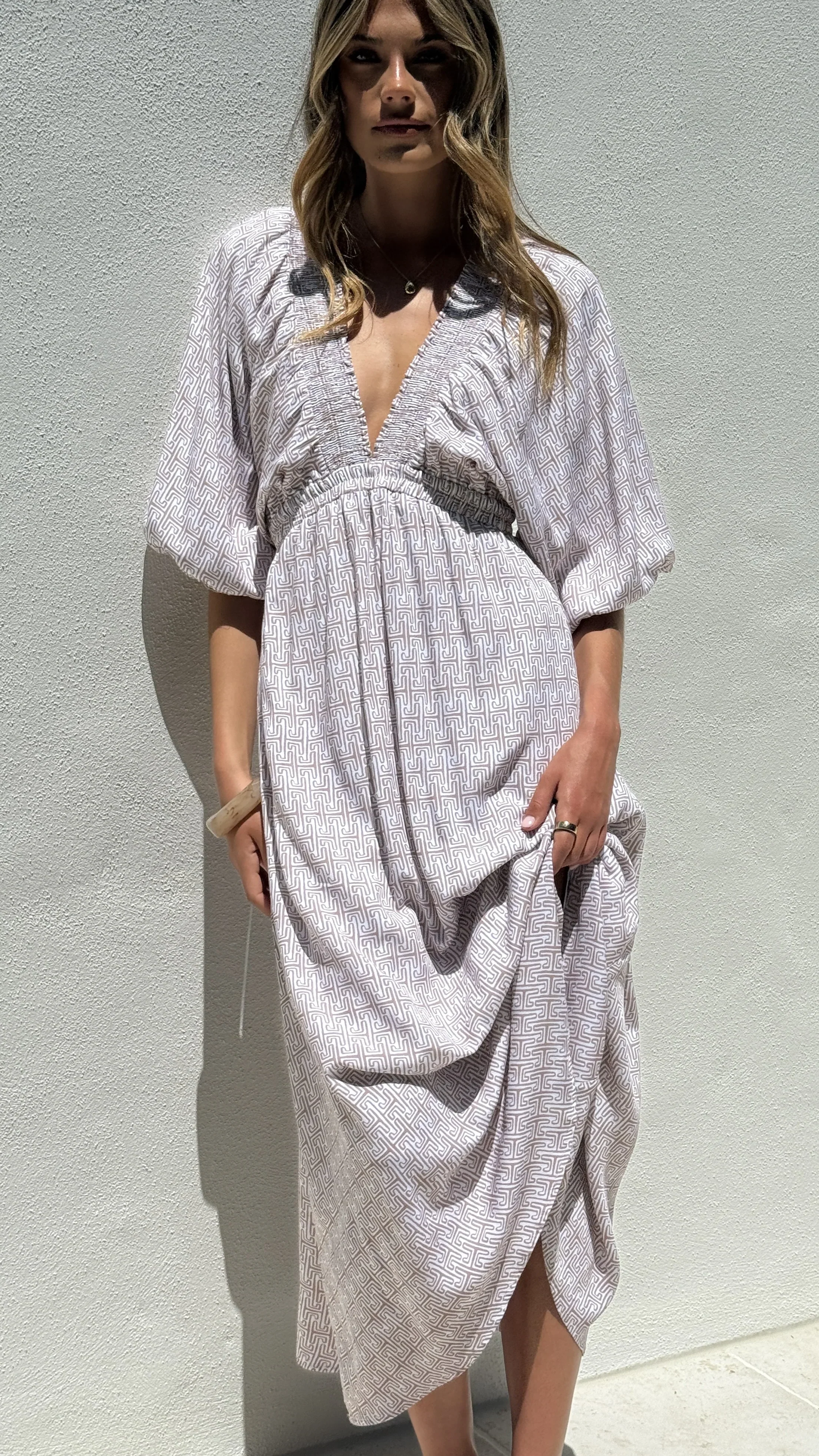 Camille Midi Dress - Atlas Print