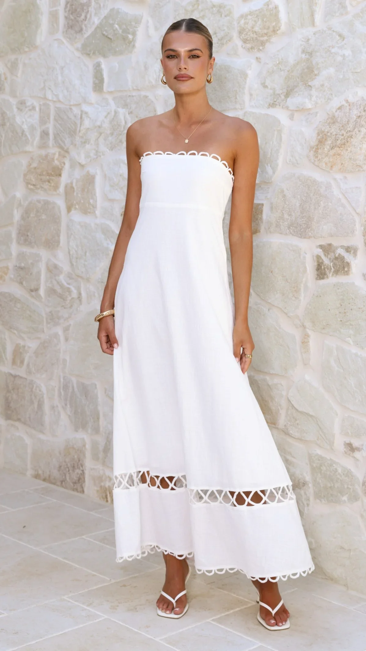 Caressa Maxi Dress - White