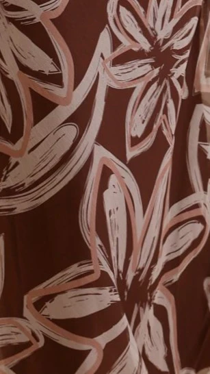 Adrianna Midi Dress - Brown Floral