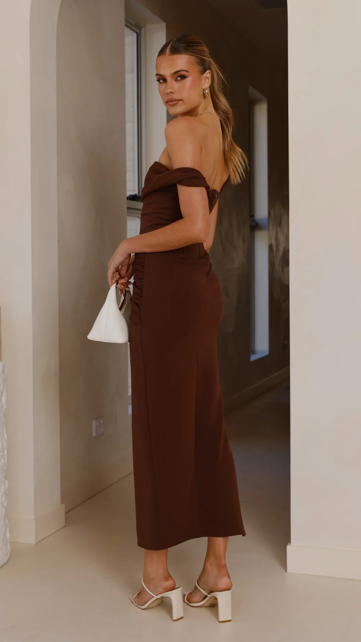 Gardenia Maxi Dress - Chocolate