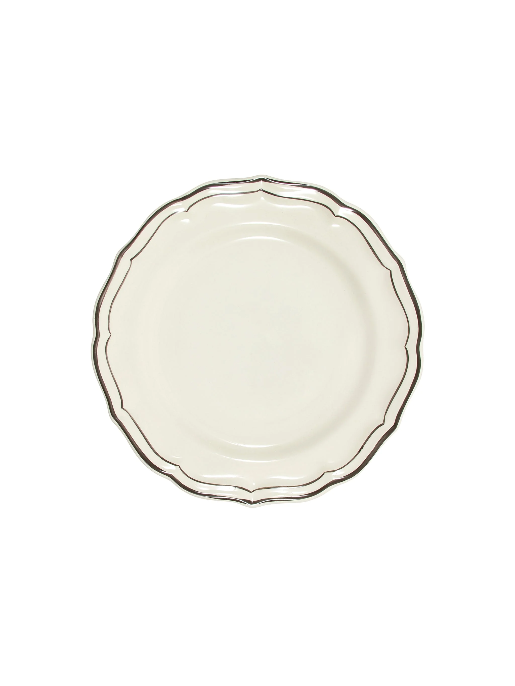 Gien Filet Midnight Monogram Salad Plate