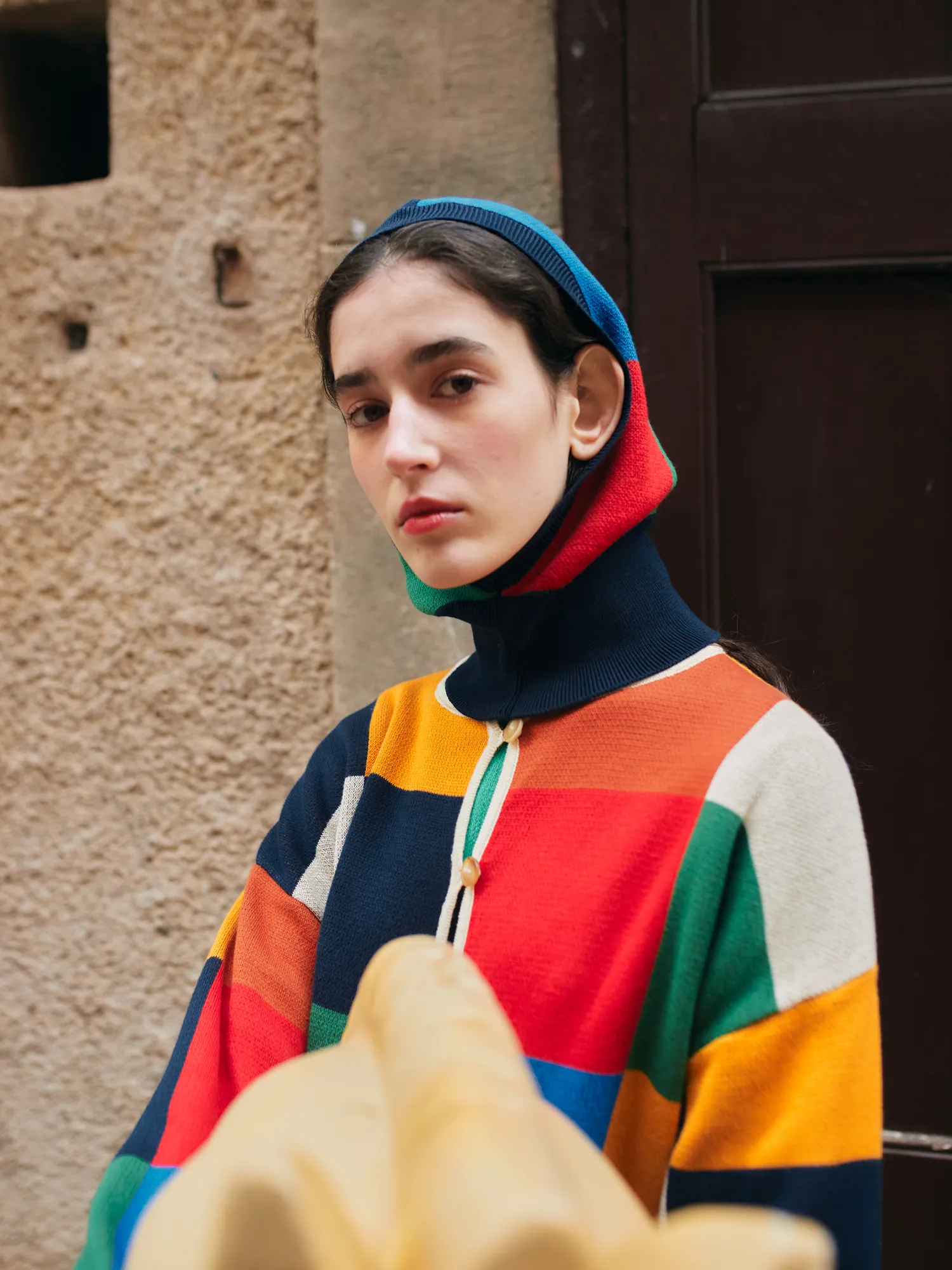 Multicolor Check buttoned cardigan