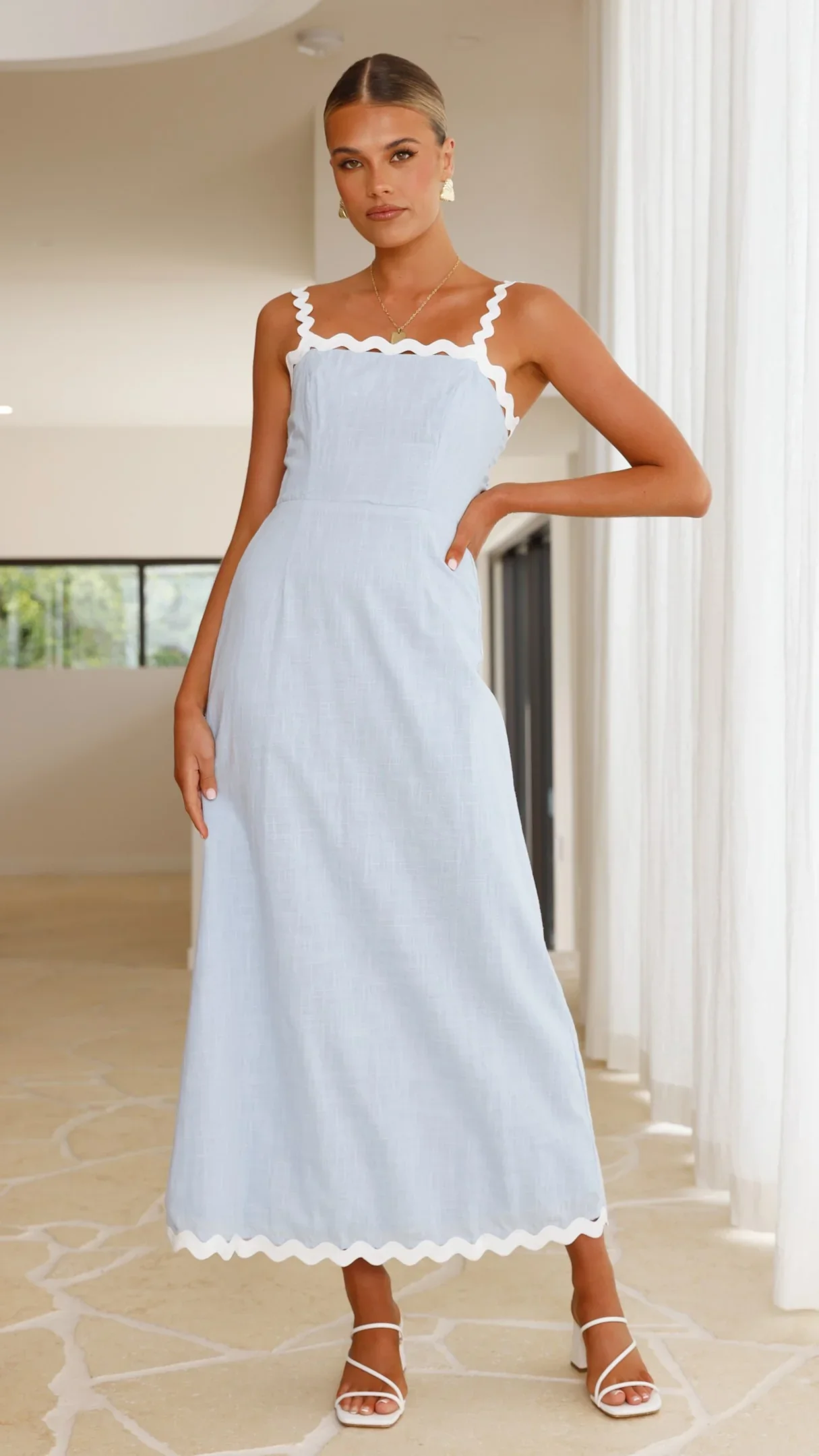 Fiora Maxi Dress - Baby Blue