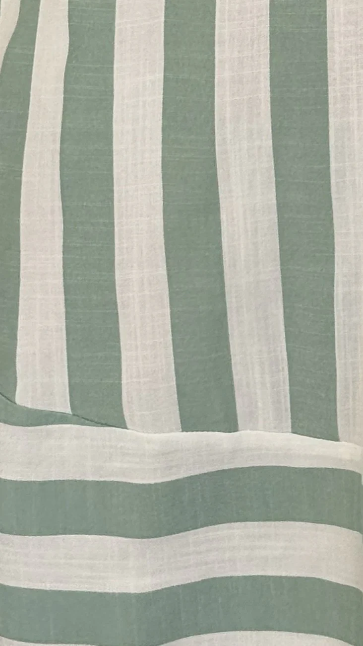 Baylee Mini Dress - Sage Stripe