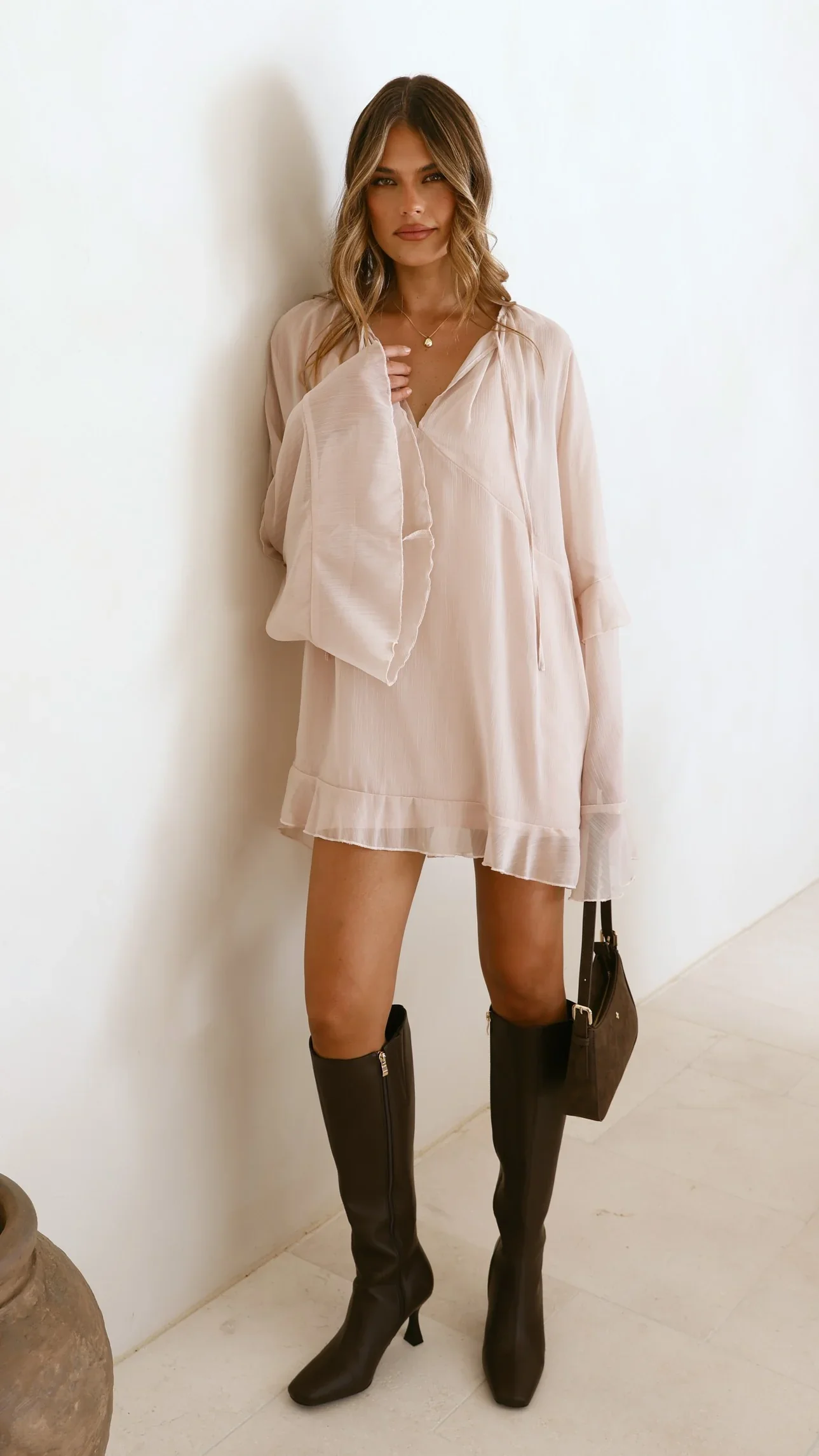Leera Mini Dress - Nude
