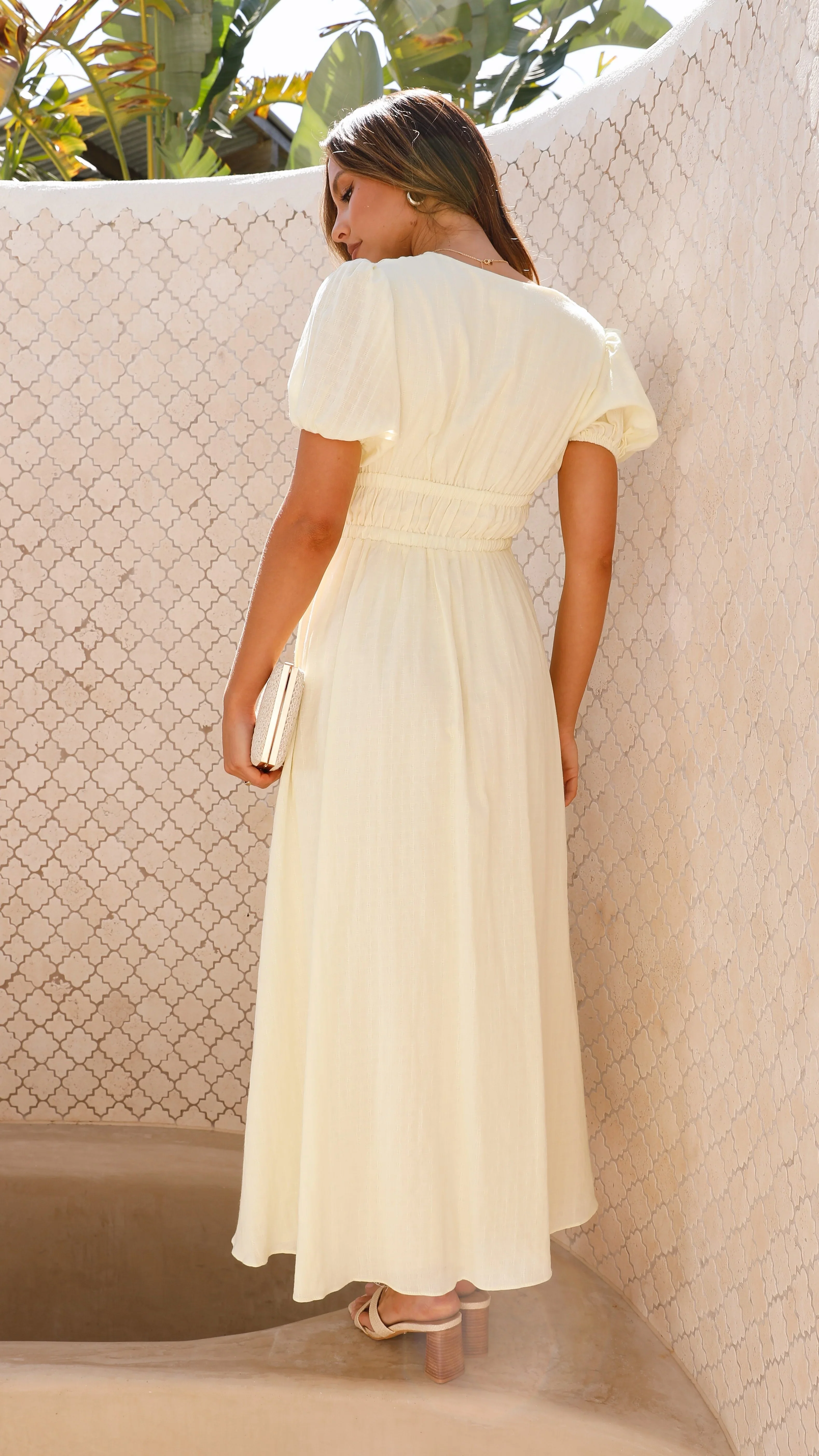 Ena Midi Dress - Yellow