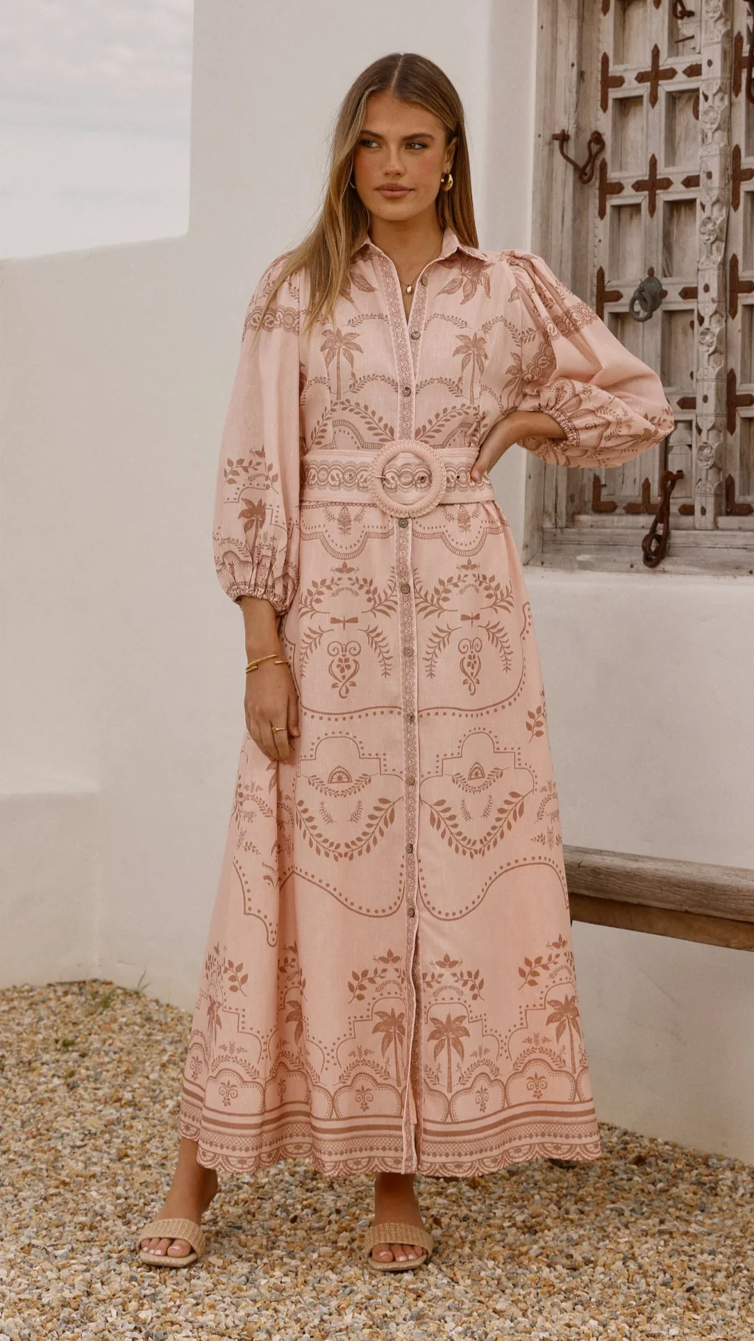 Xander Long Sleeve Maxi Dress - Blush
