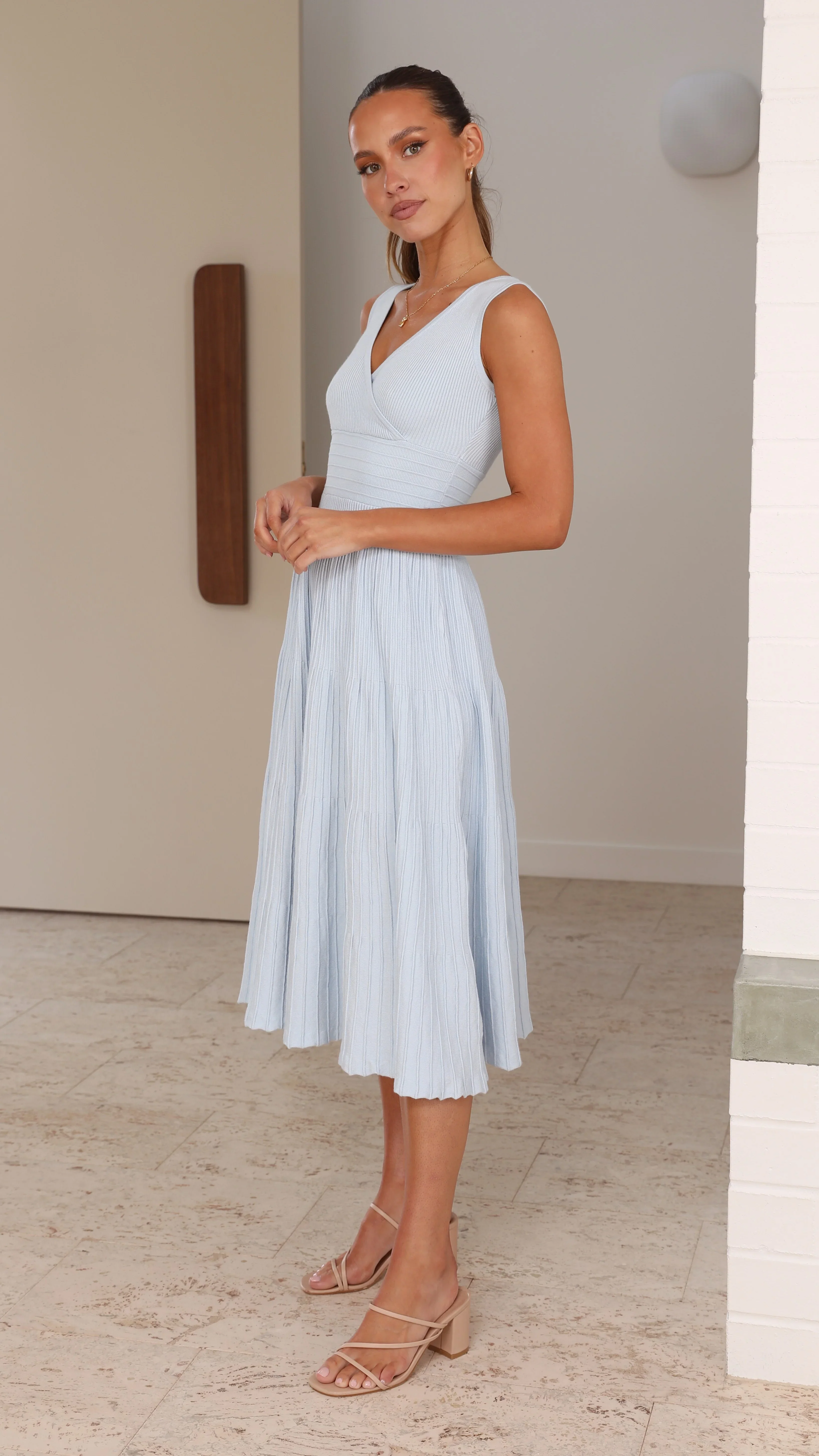 Jayde Knit Dress - Light Blue