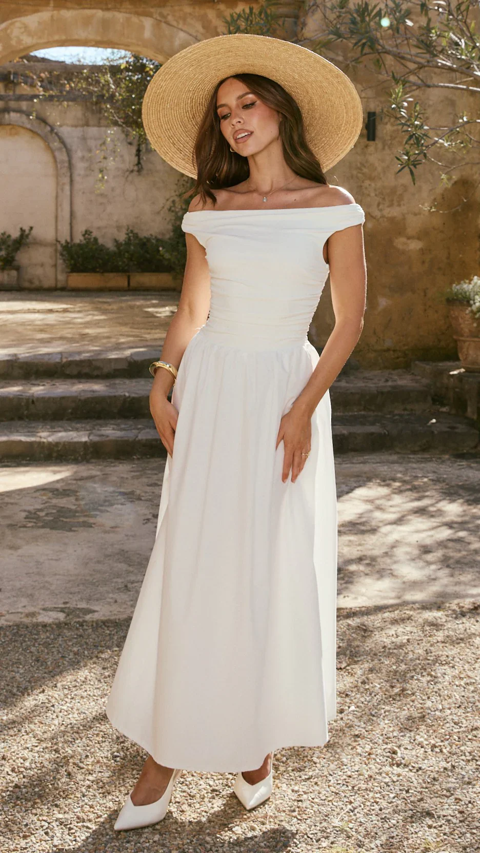 Immy Midi Dress - White