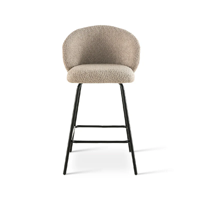 Taburete de bar Yasin [Juego de 2] [Tela Boucle] [65 cm]