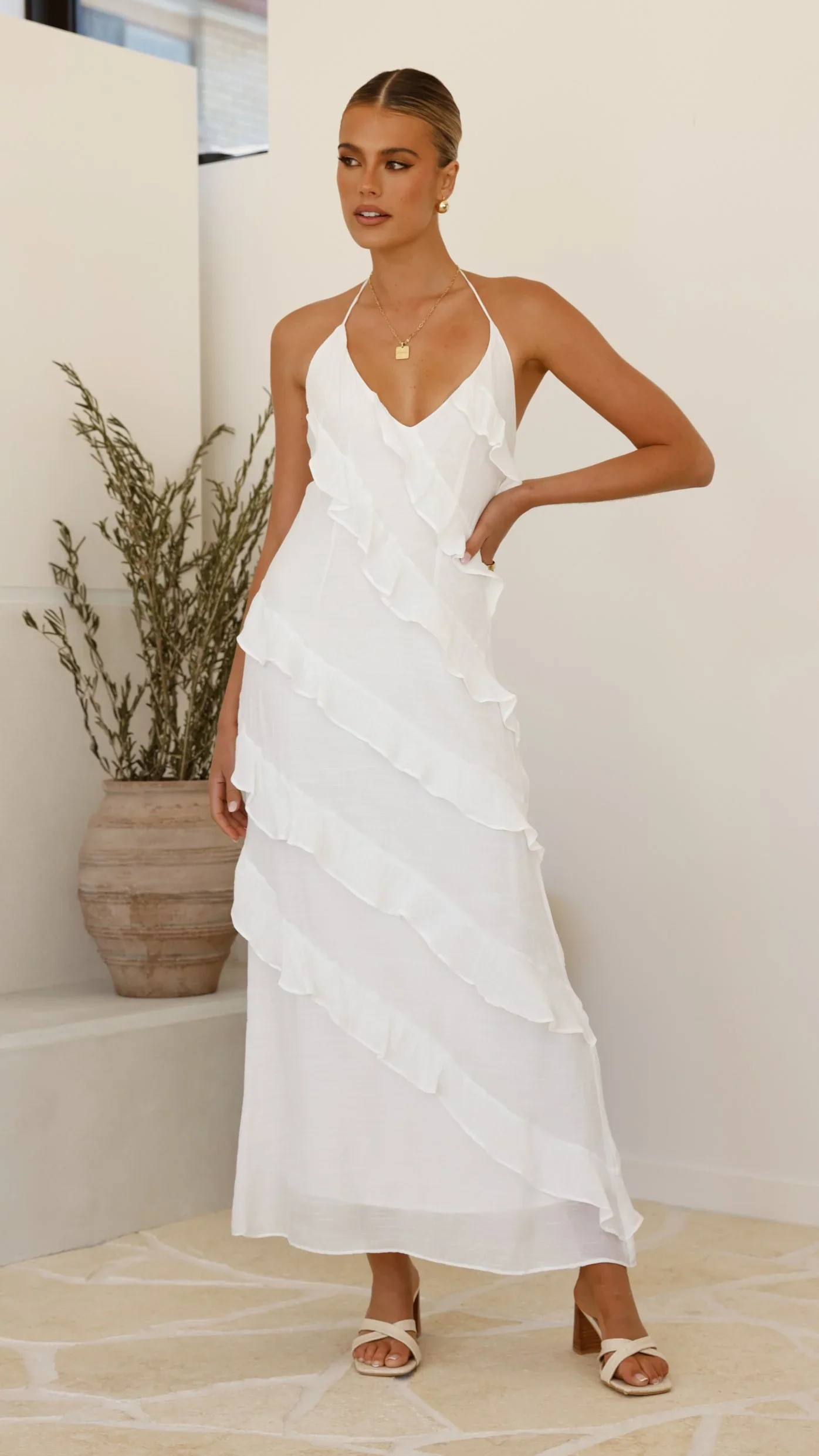 Sophia Maxi Dress - White
