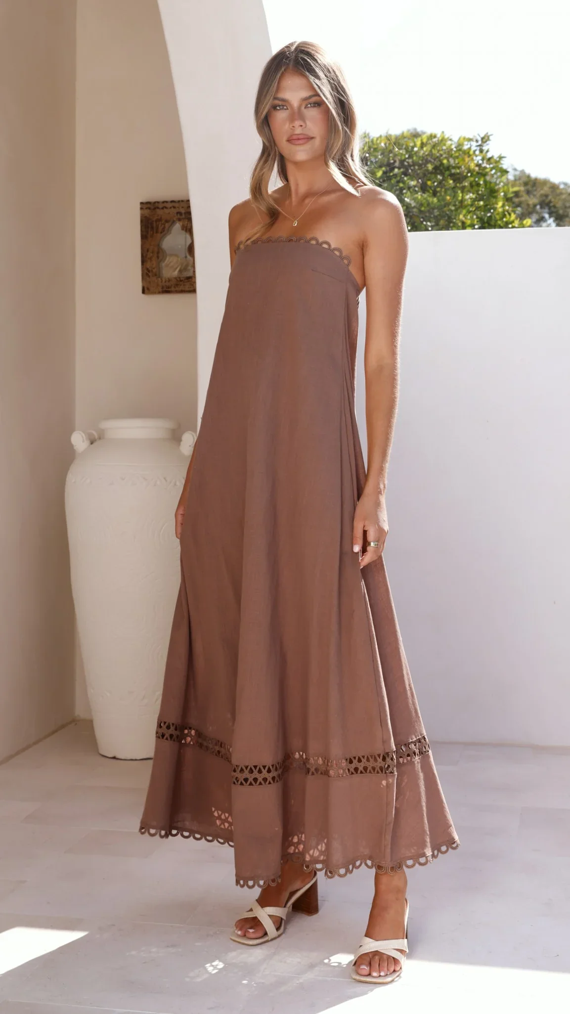 Sandra Maxi Dress - Brown