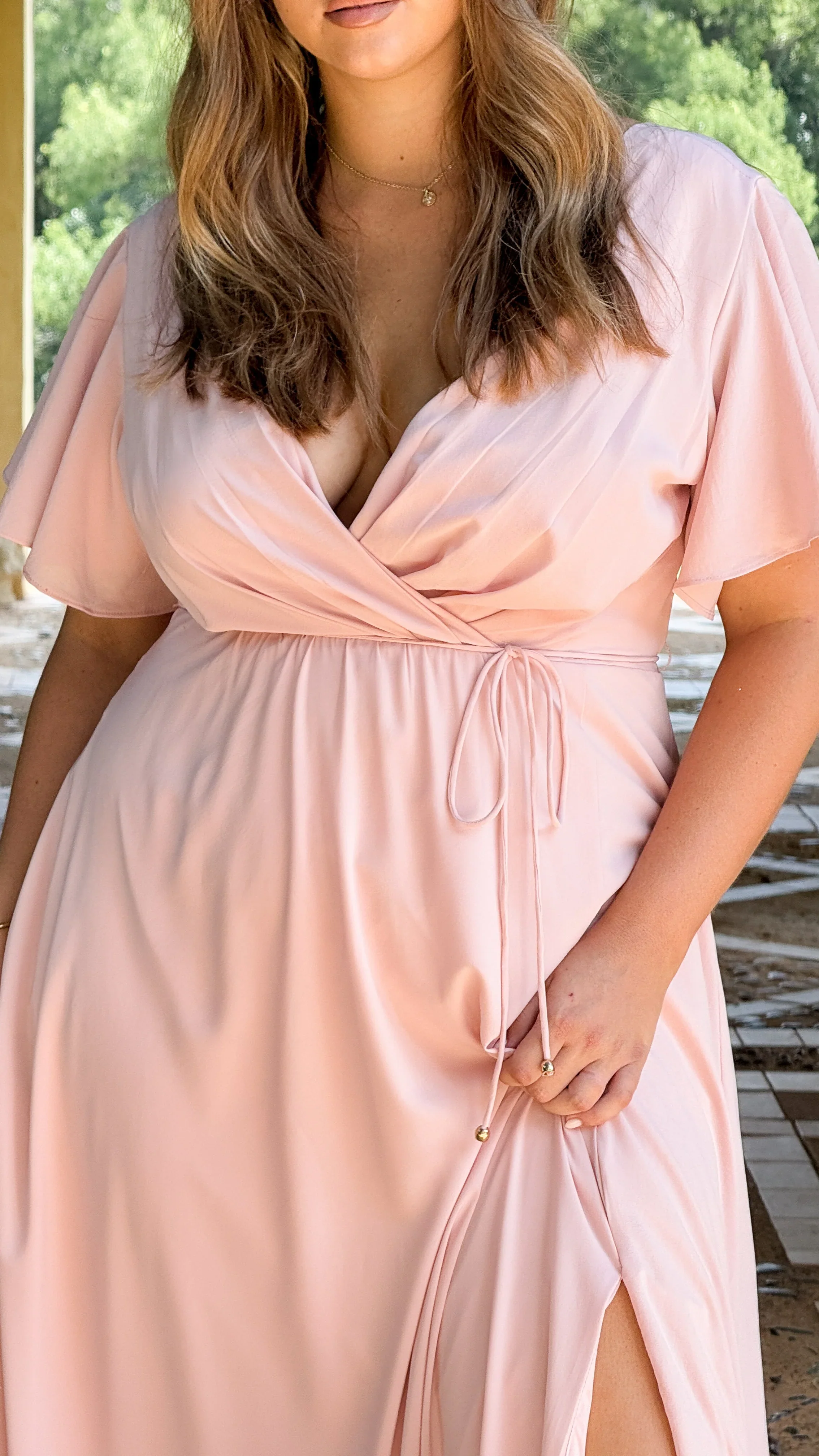 Charlize Maxi Dress - Dusty Pink