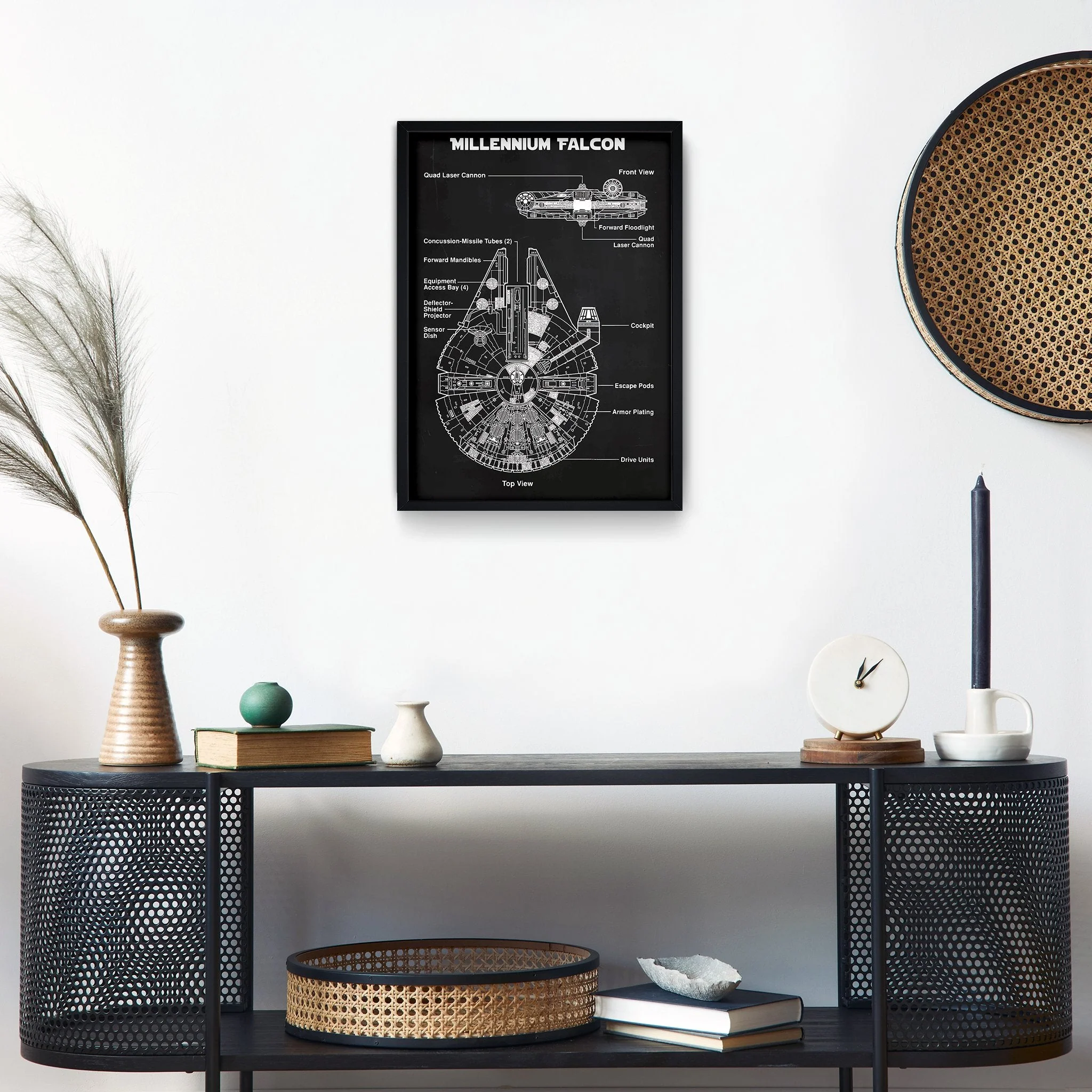 Millennium Falcon Chalkboard Poster