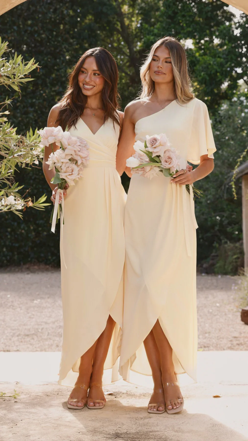 Pamela V Neck Maxi Dress - Yellow