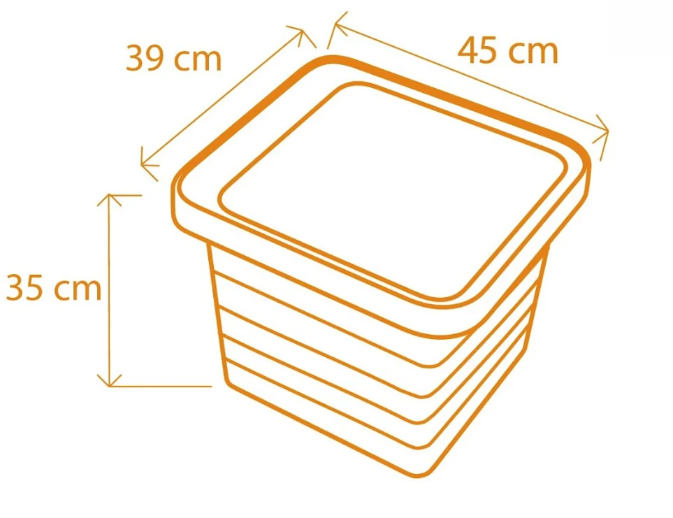 Parsell singel, dyrkepotte med selvvanning på hjul - lys grå