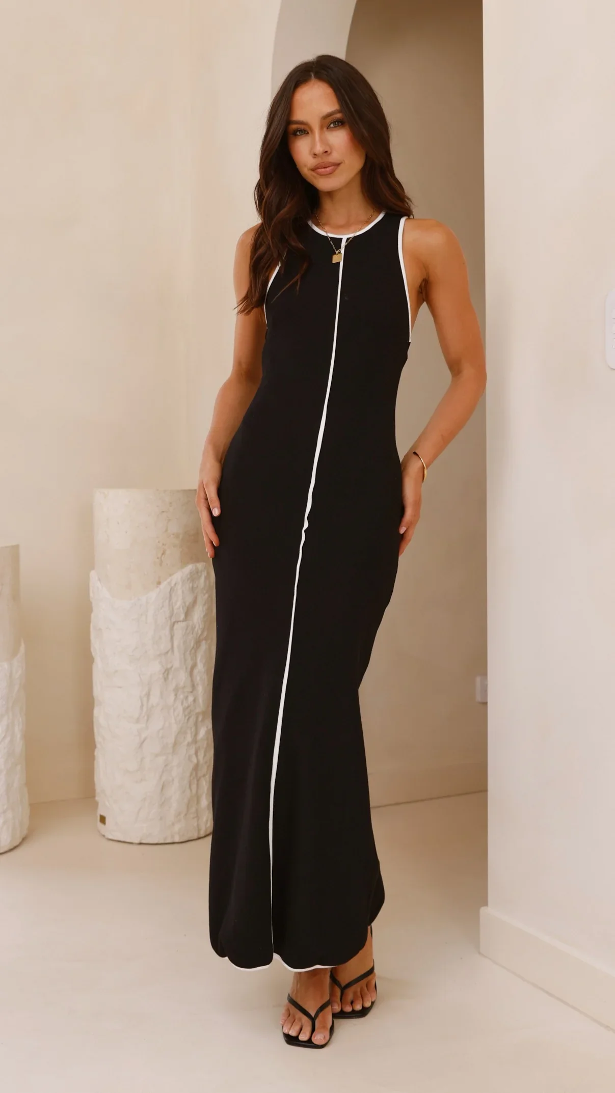 Milli Maxi Dress - Black/White