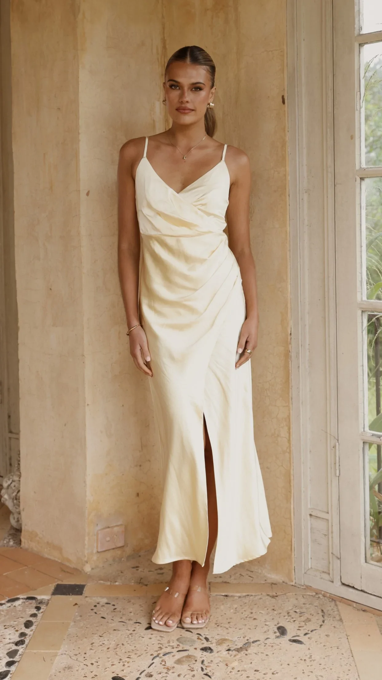 Elsa Midi Dress - Yellow