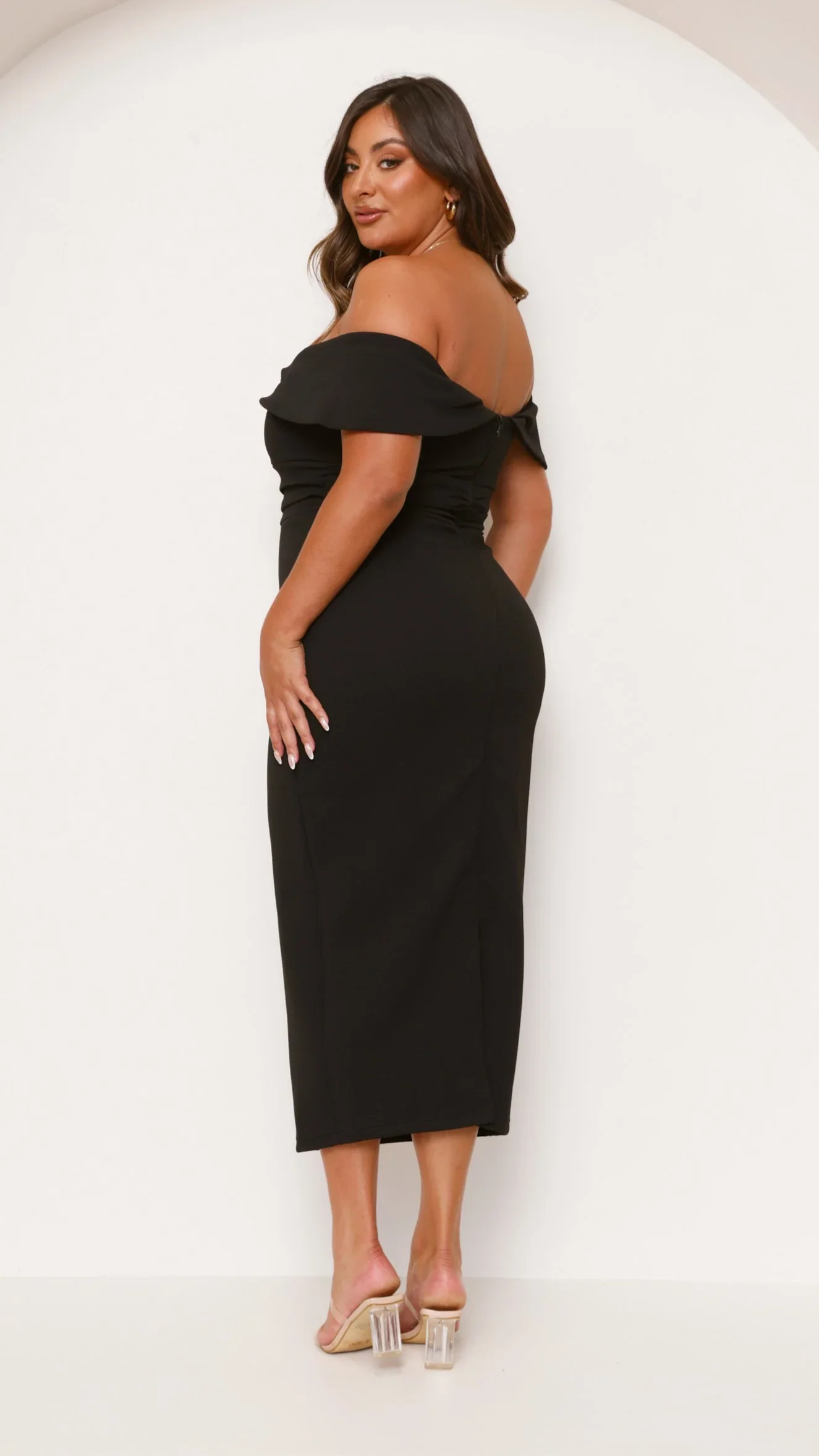 Holly Midi Dress - Black