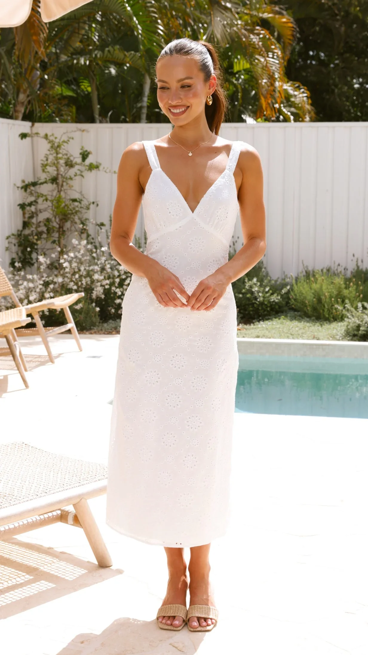 Tallulah Midi Dress - White