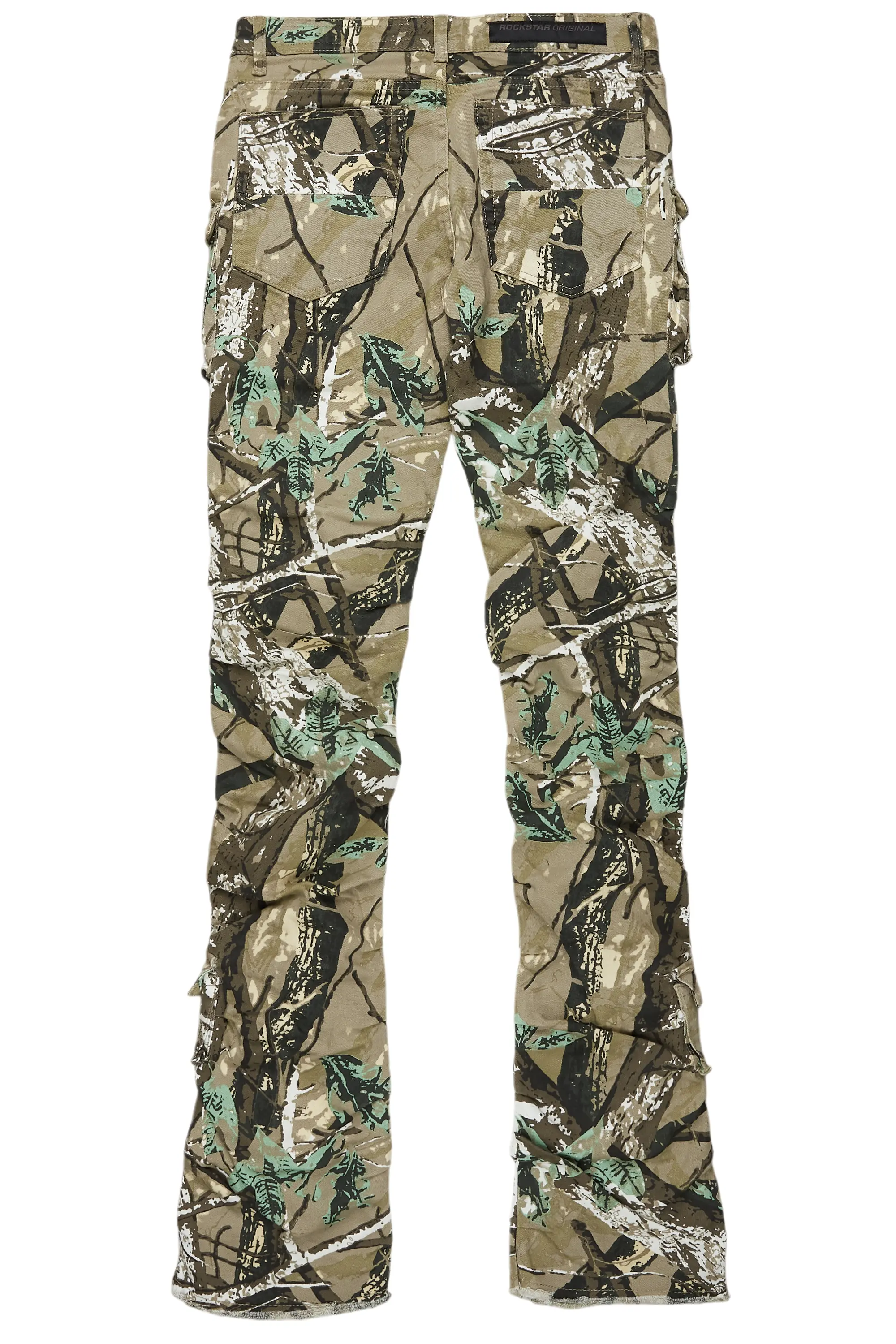 Gentry Tree Camo Stacked Flare Jean